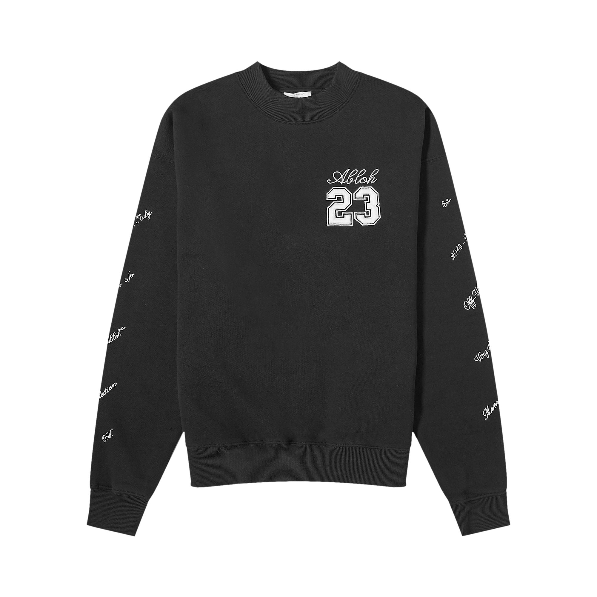 Pre-owned Off-white 23 Logo Skate Crewneck 'black/white' | Men's Size M