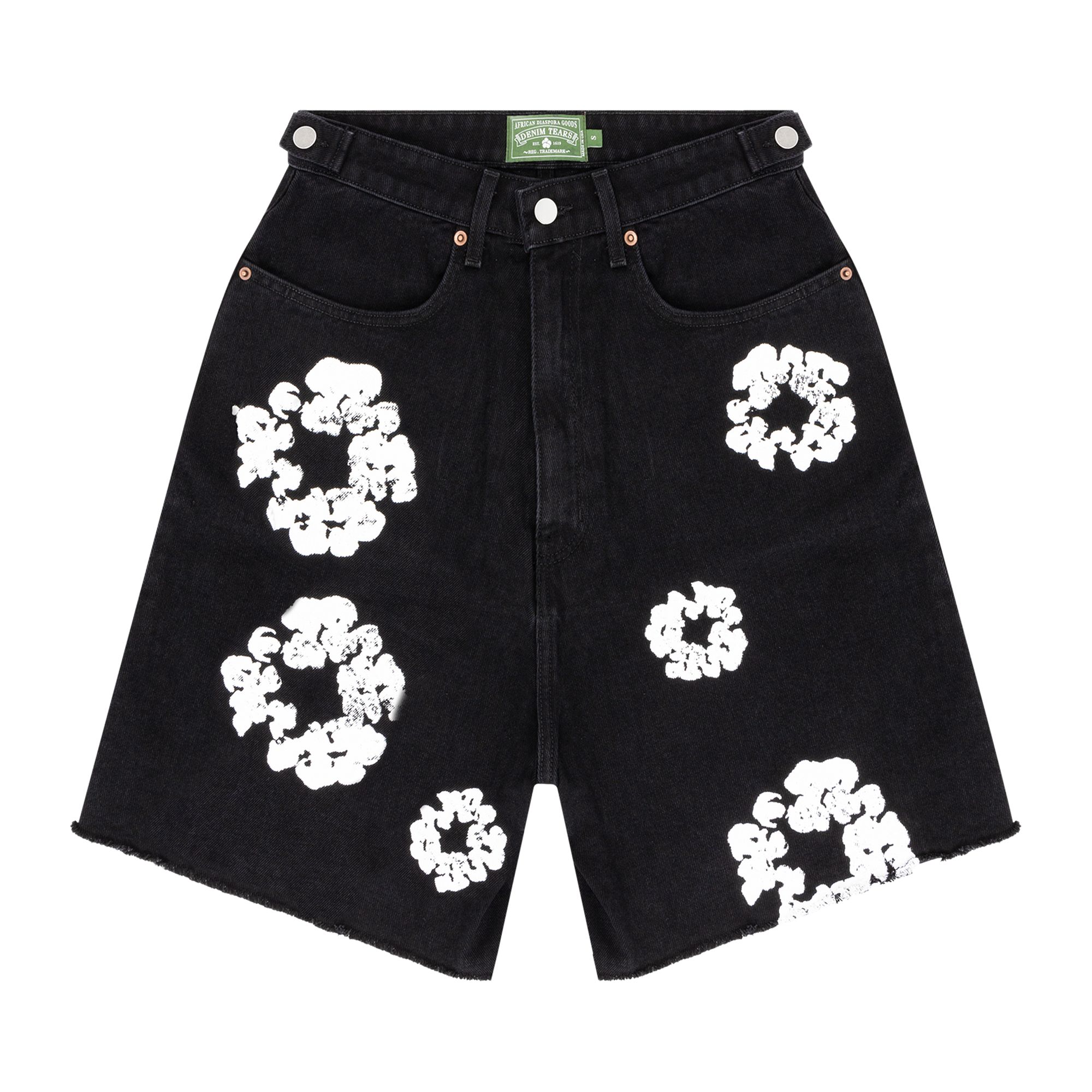 Denim Tears Wreath Jean Short 'Black' | Men's Size L