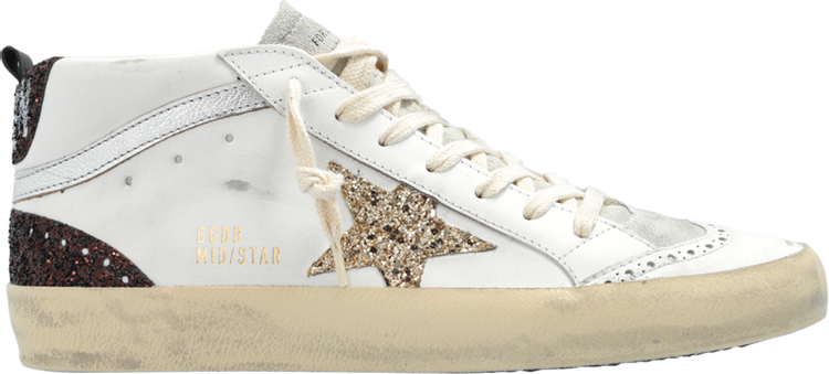 Golden Goose Wmns Mid Star 'White Ice Gold Brown'