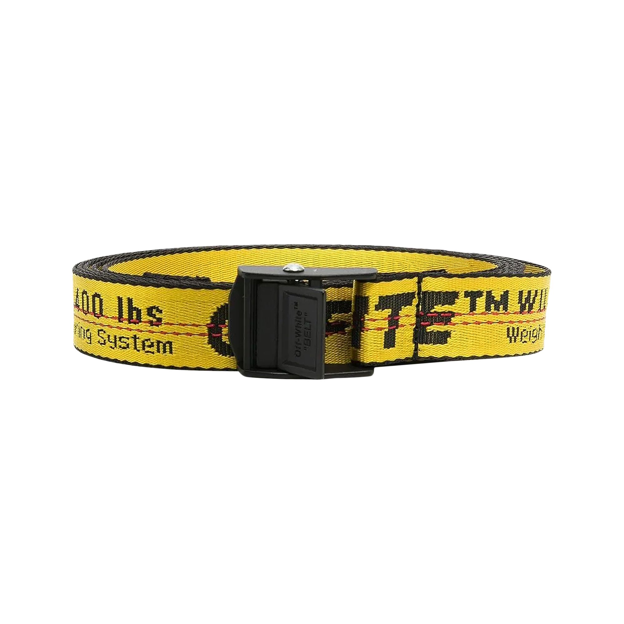 Off-White Mini Industrial Belt 'Black/Yellow' | Women's Size Onesize
