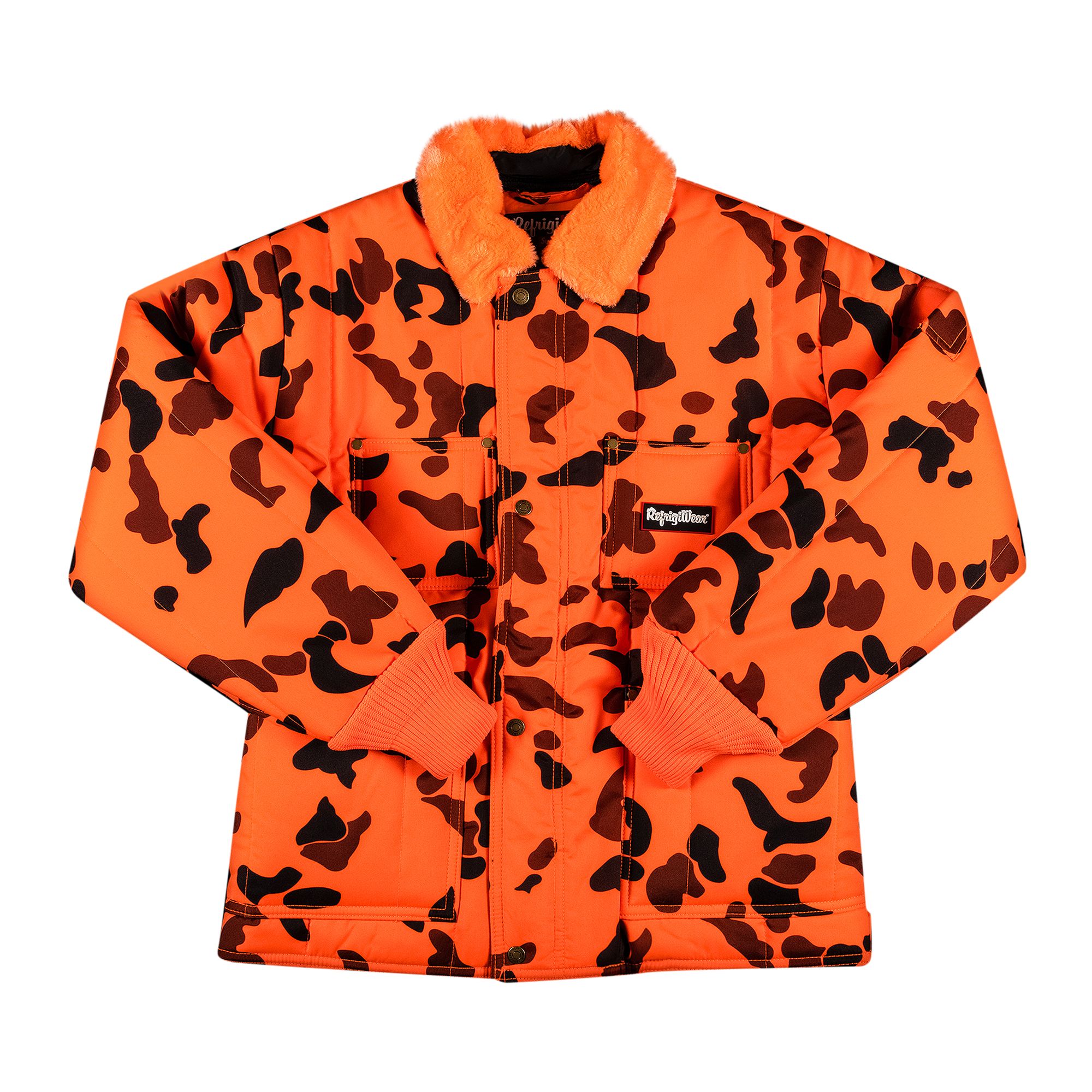 Supreme x RefrigiWear Insulated Iron-Tuff Jacket 'Orange Camo' | Men's Size S