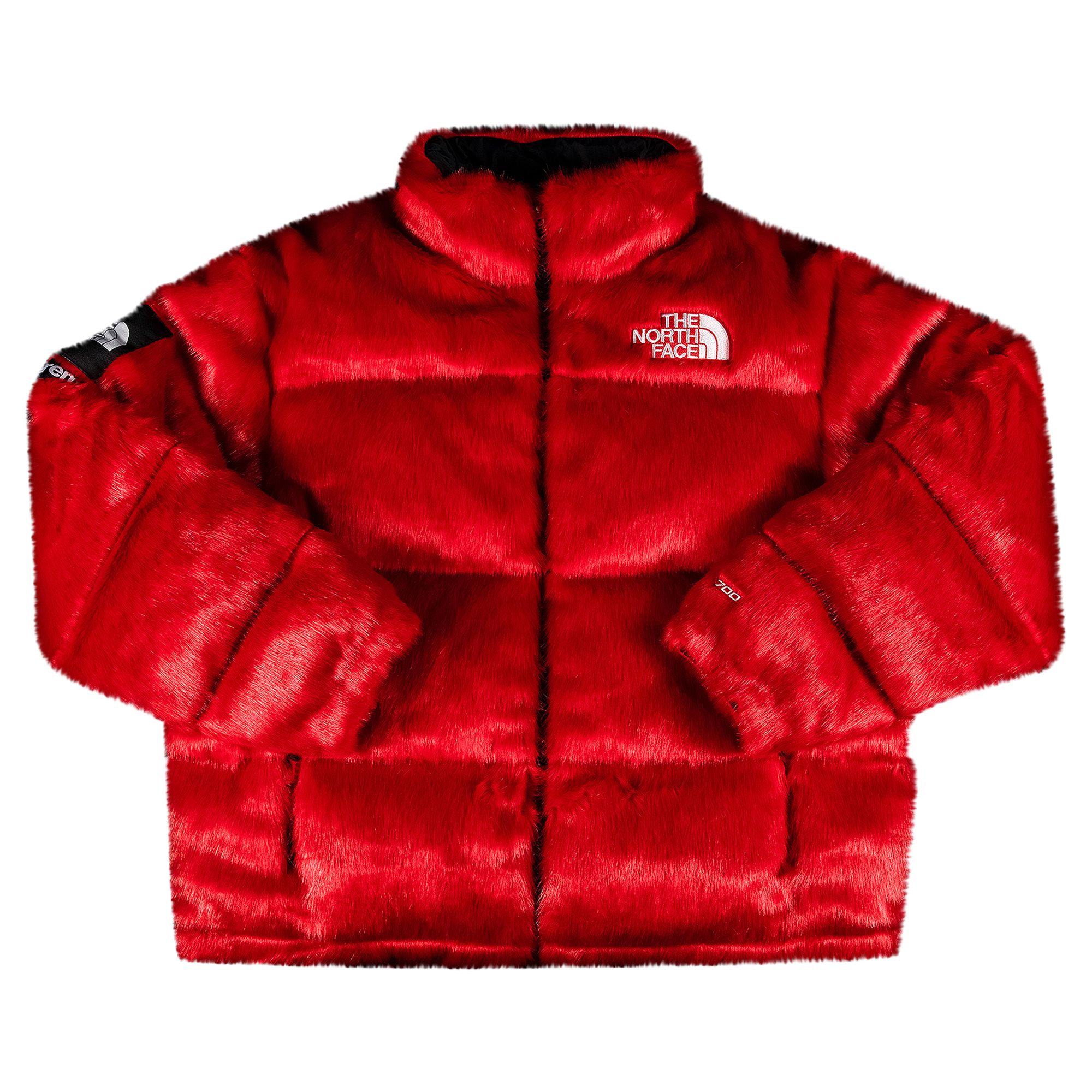 Supreme x The North Face Faux Fur Nuptse Jacket 'Red' | Men's Size L