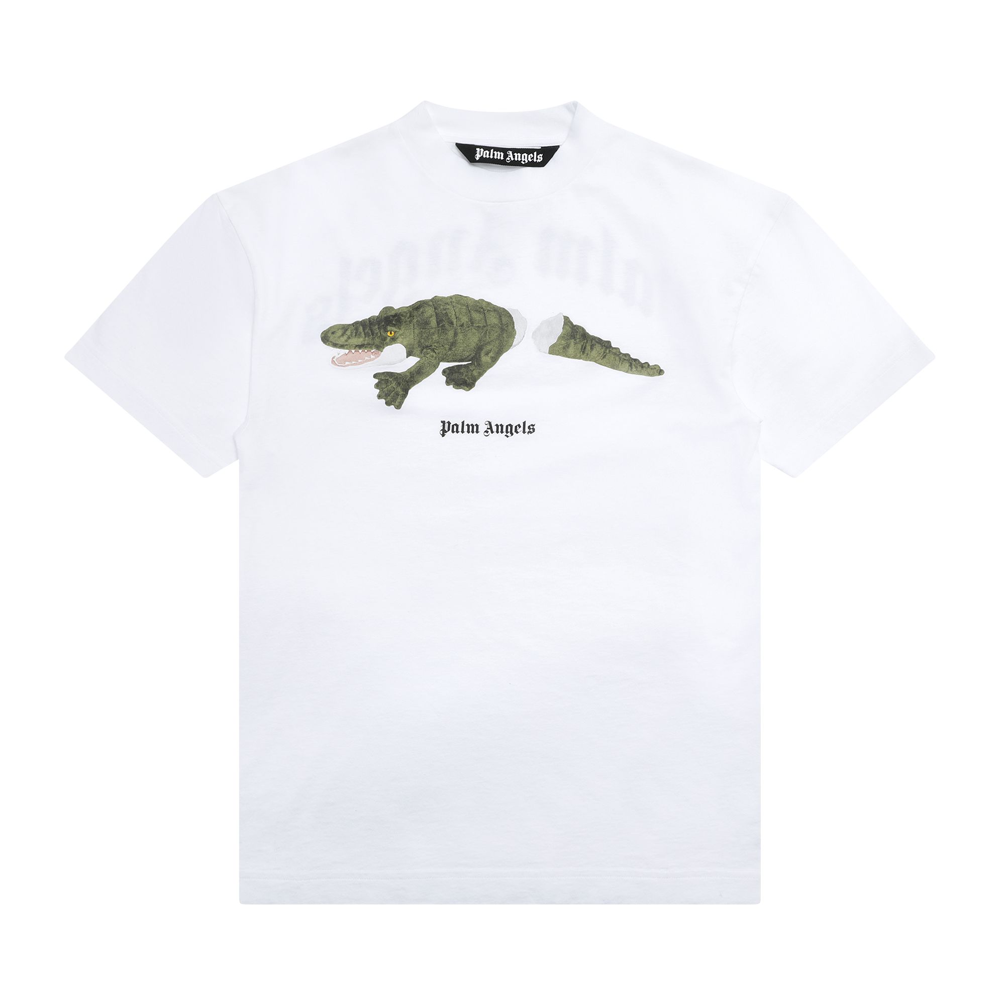 Palm Angels Croco Short-Sleeve Tee 'White/Green' | Men's Size S