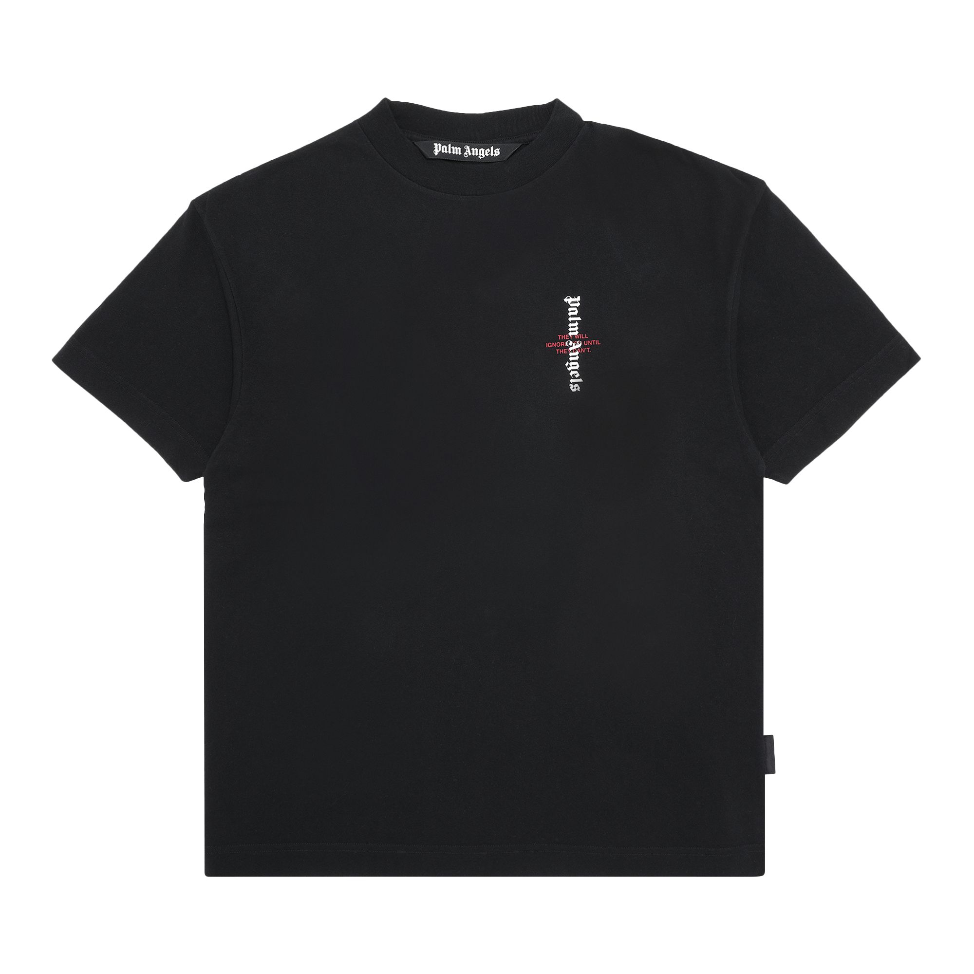 Palm Angels Statement Logo Short-Sleeve Tee 'Black/White' | Men's Size M