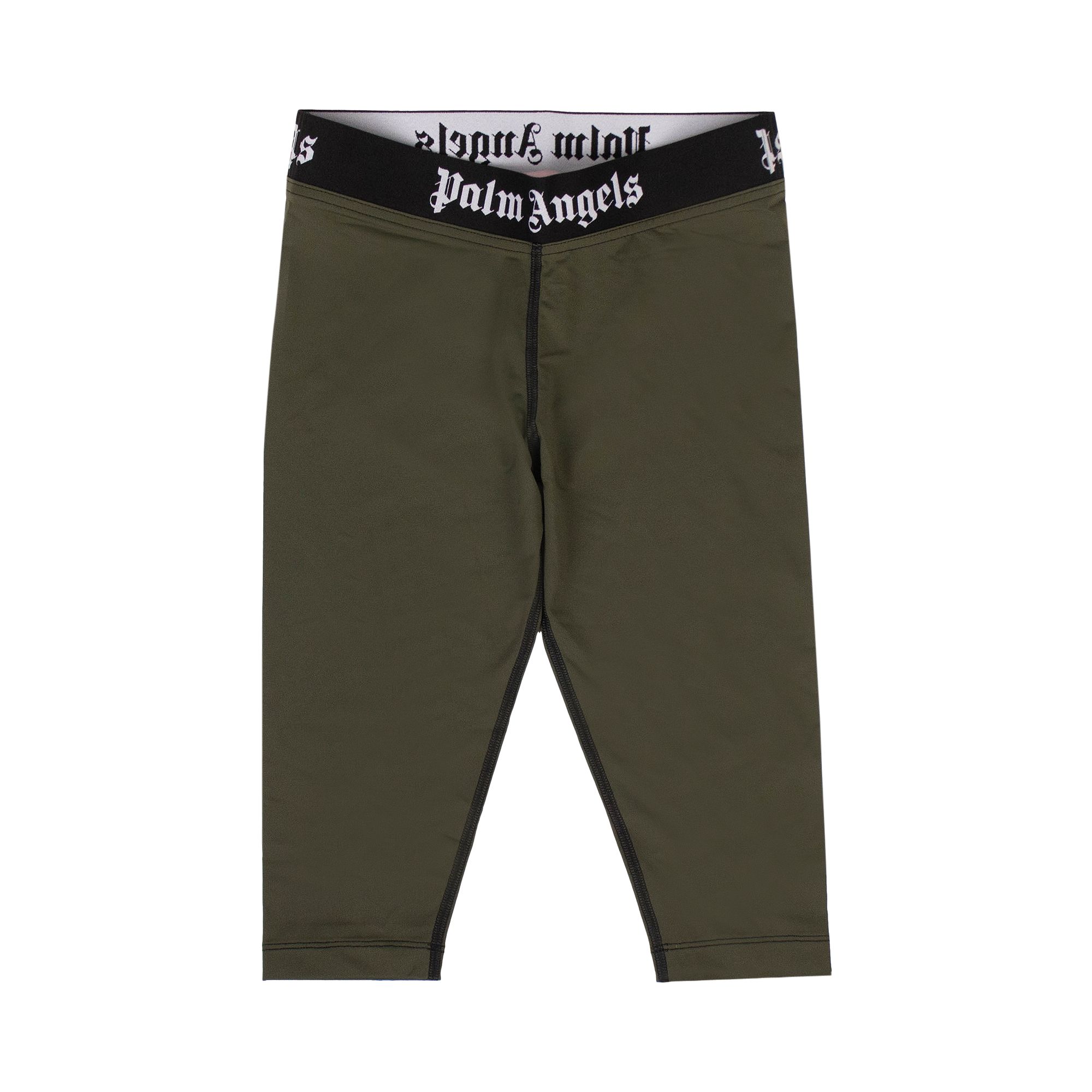 Pre-owned Palm Angels Knee Length Cyclist Leggings 'military Green' | Women's Size S
