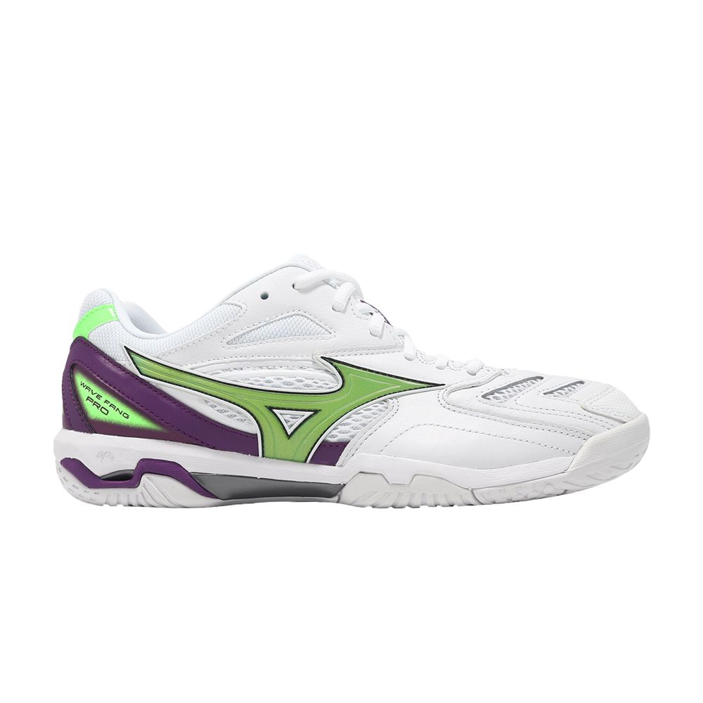 Pre-owned Mizuno Wave Fang Pro 'white Purple Green'