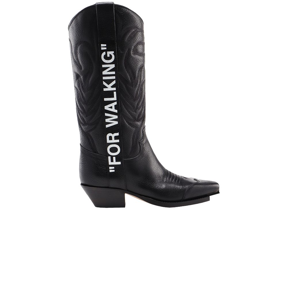 Pre-owned Off-white Wmns Cowboy Boot 'for Walking - Black' | Women's Size 38
