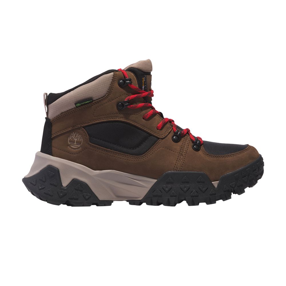 Pre-owned Timberland Motion Scramble Lace Up Mid Waterproof 'dark Brown Nubuck'