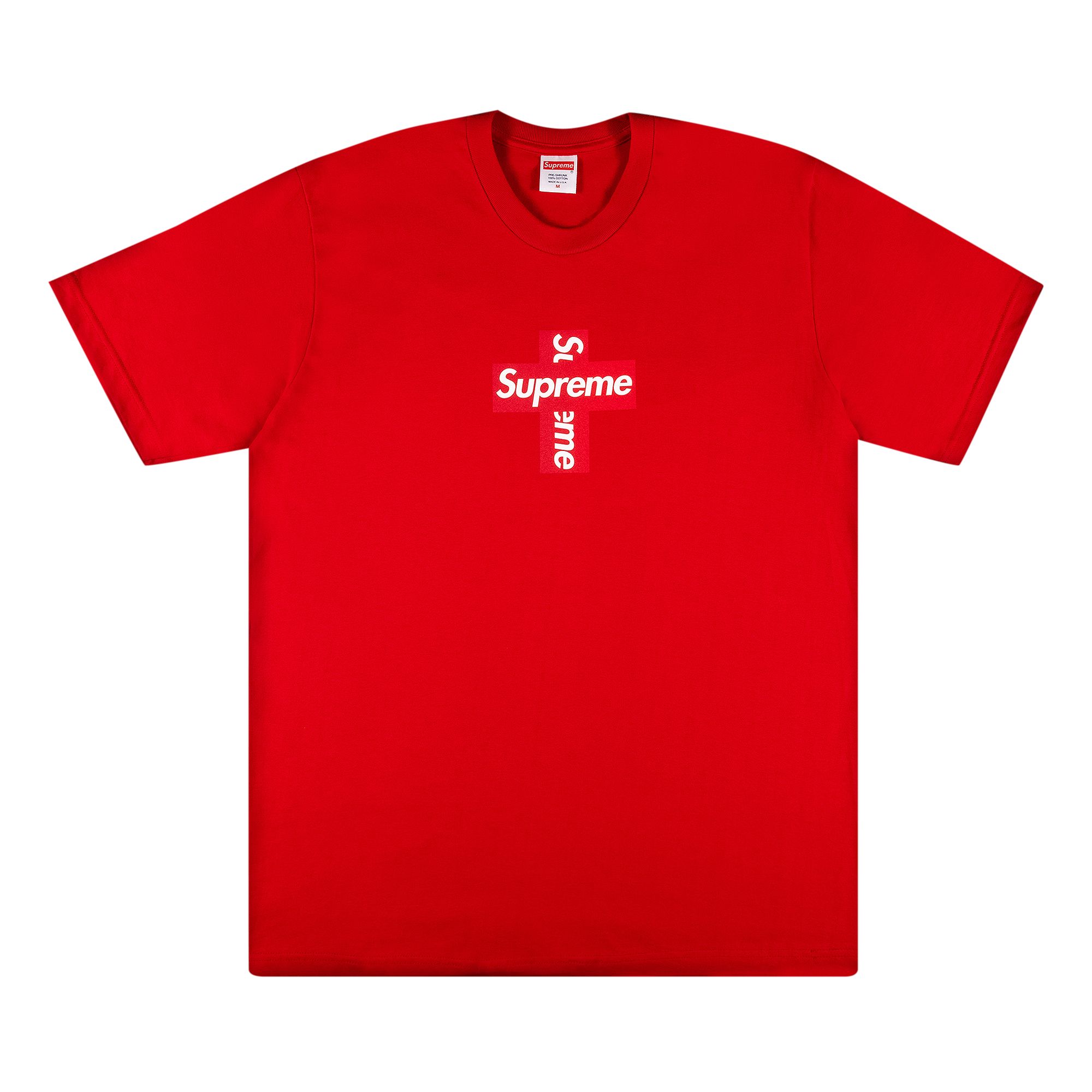 Supreme Cross Box Logo Tee 'Red' | Men's Size M
