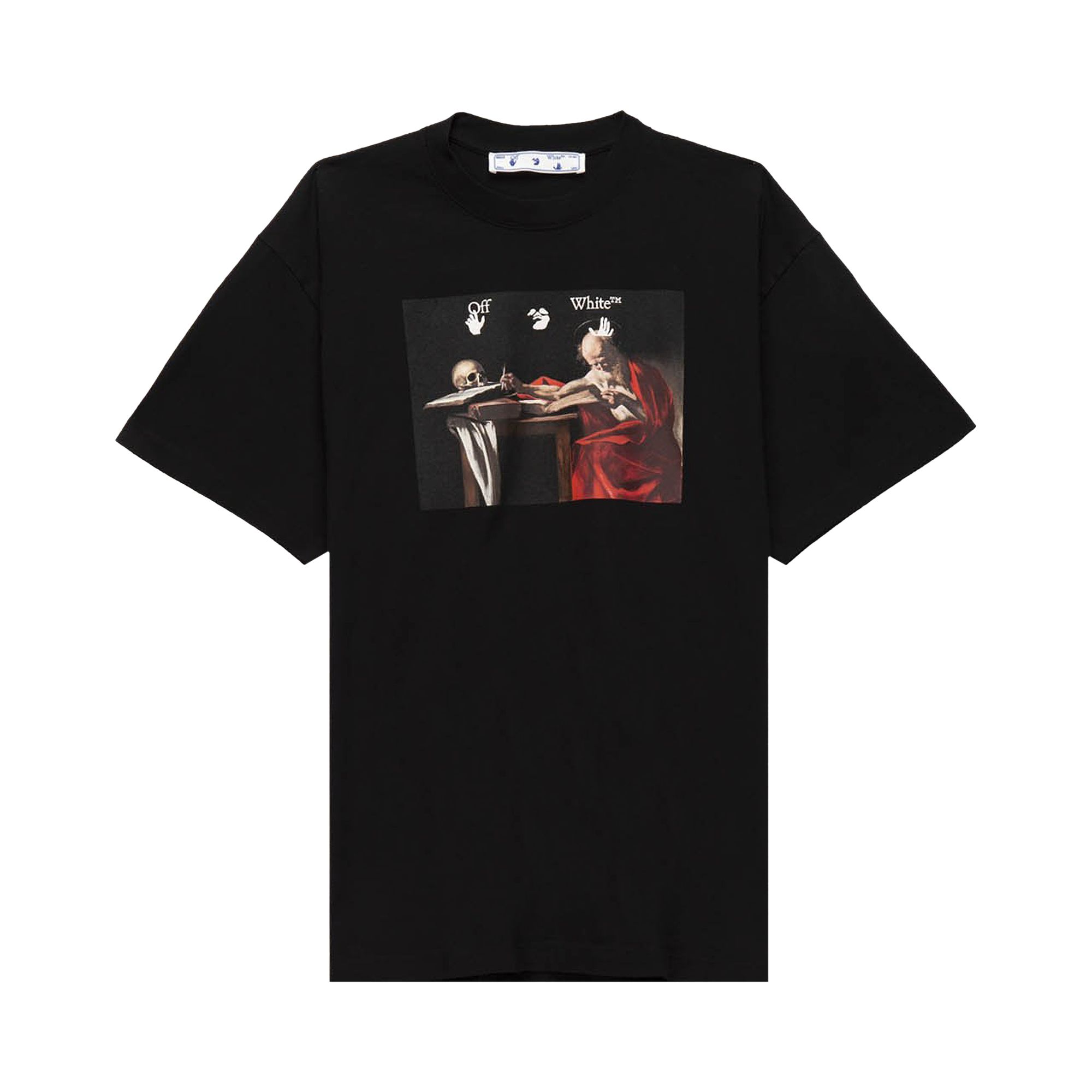 Off-White Caravaggio Short-Sleeve Over Tee 'Black/Red' | Men's Size XS