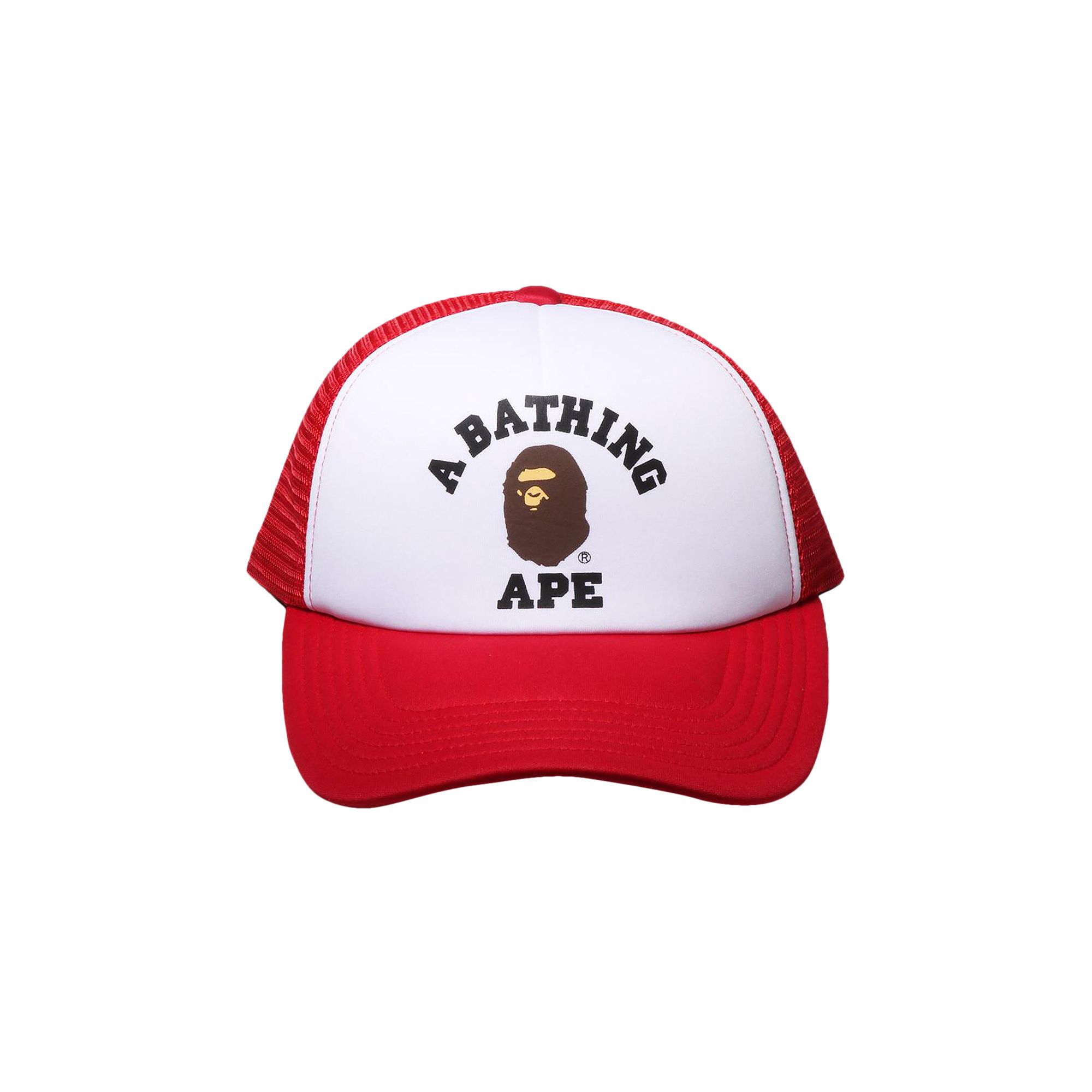 Pre-owned Bape College Mesh Cap 'red' | Men's Size Onesize