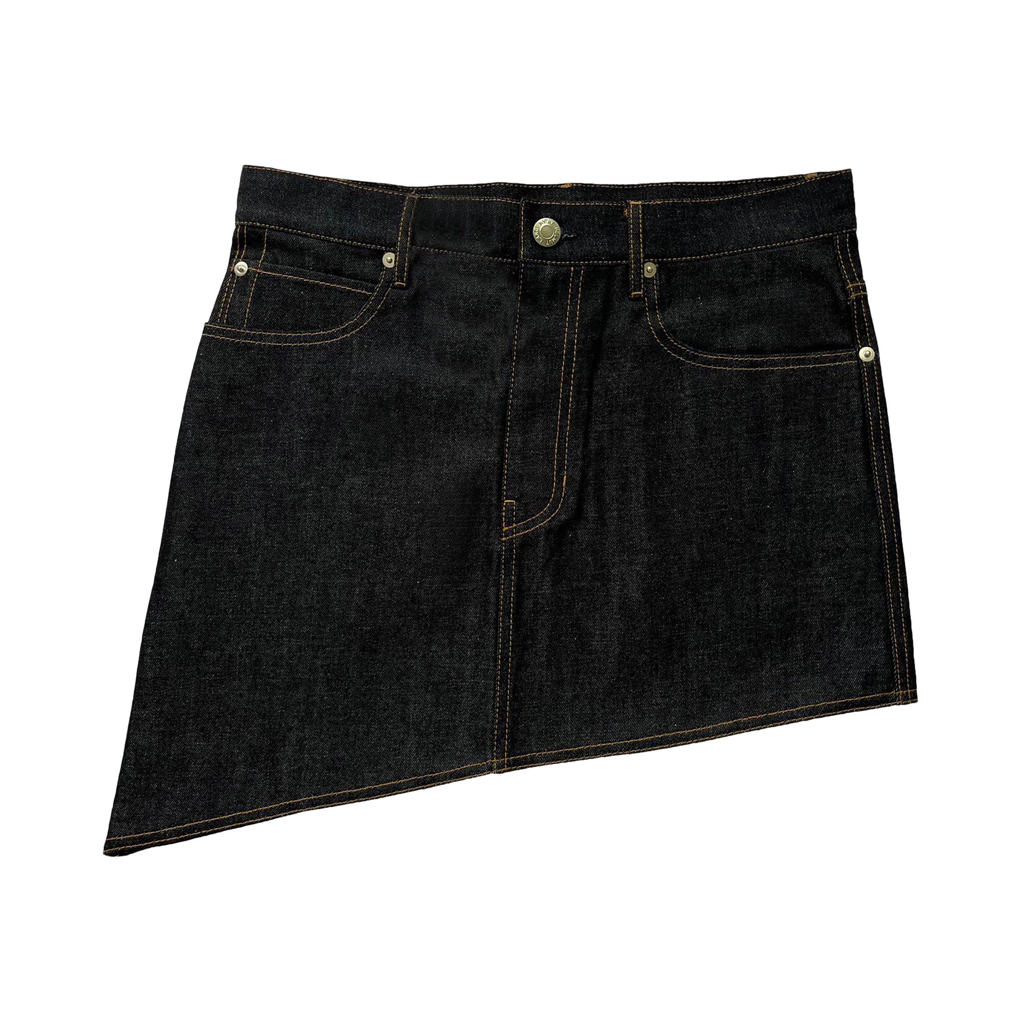 Pre-owned Helmut Lang Asymmetric Mini Skirt 'raw Indigo' | Blue | Women's Size 4
