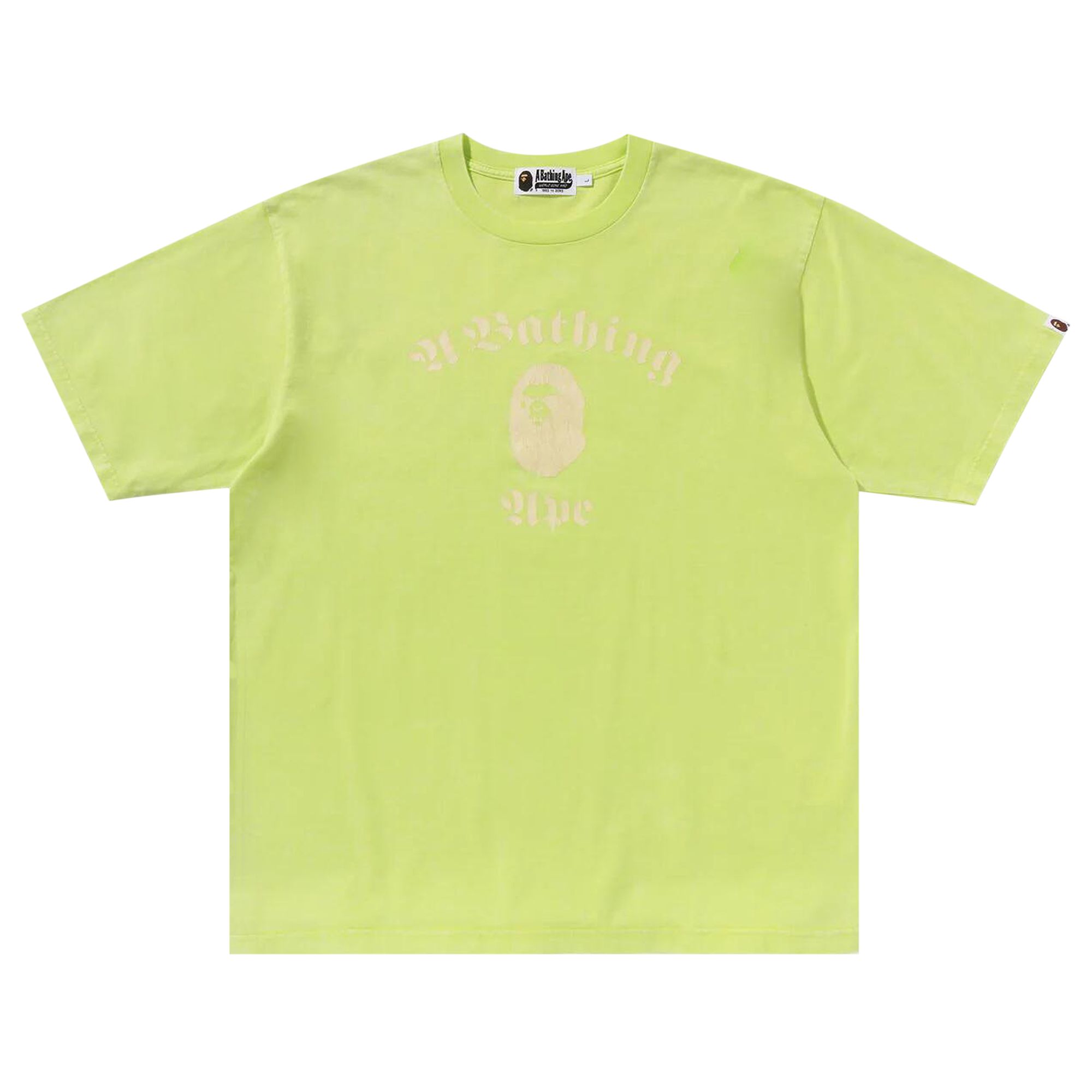 BAPE A Bathing Ape Overdye Relaxed Fit Tee 'Yellow' | Men's Size XL