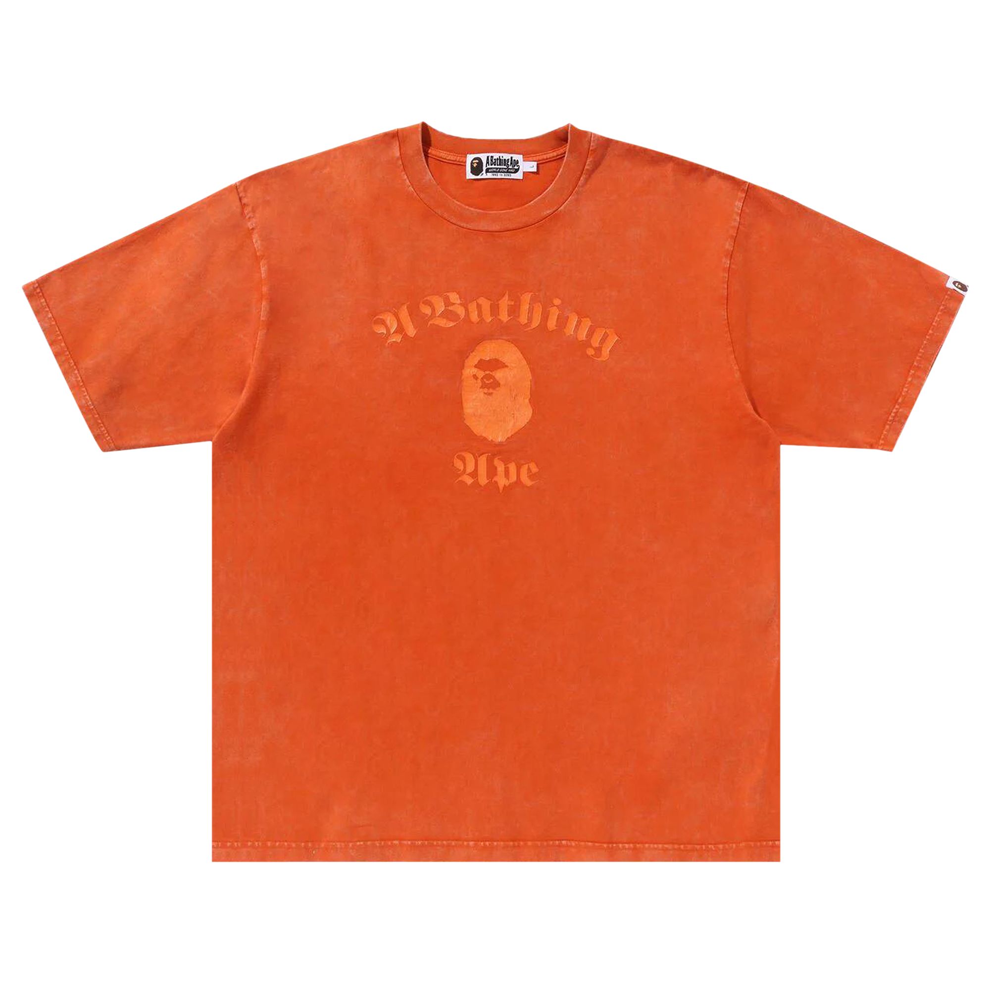 BAPE BAPE A BATHING APE OVERDYE RELAXED FIT TEE 'ORANGE'