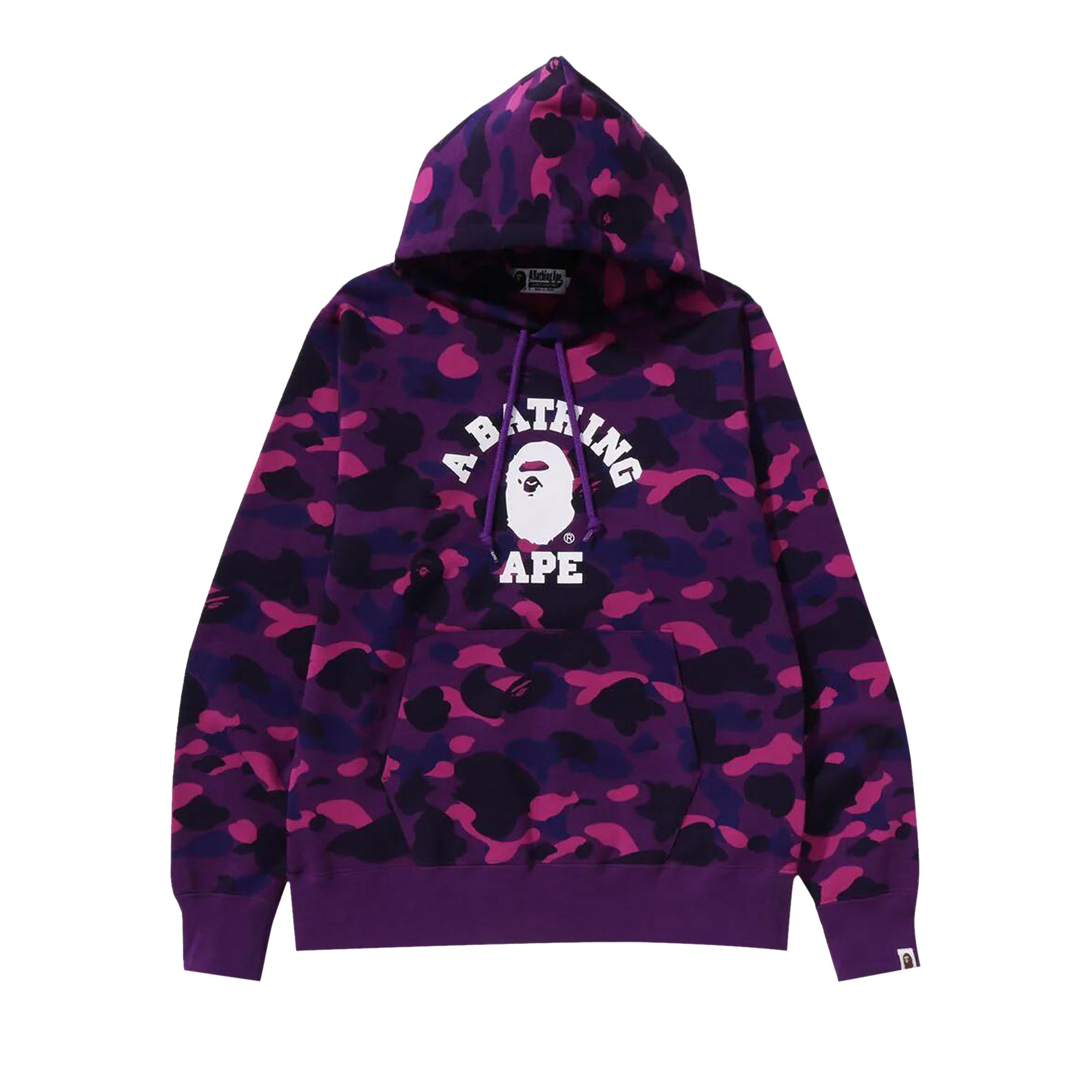 BAPE Color Camo College Pullover Hoodie 'Purple' | Men's Size XL