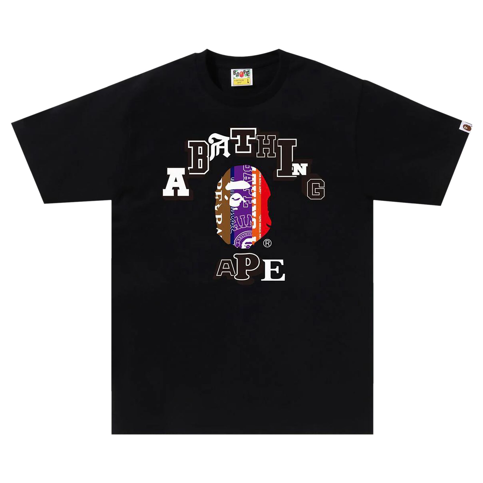 BAPE Fans Scarf College Tee 'Black' | Men's Size M