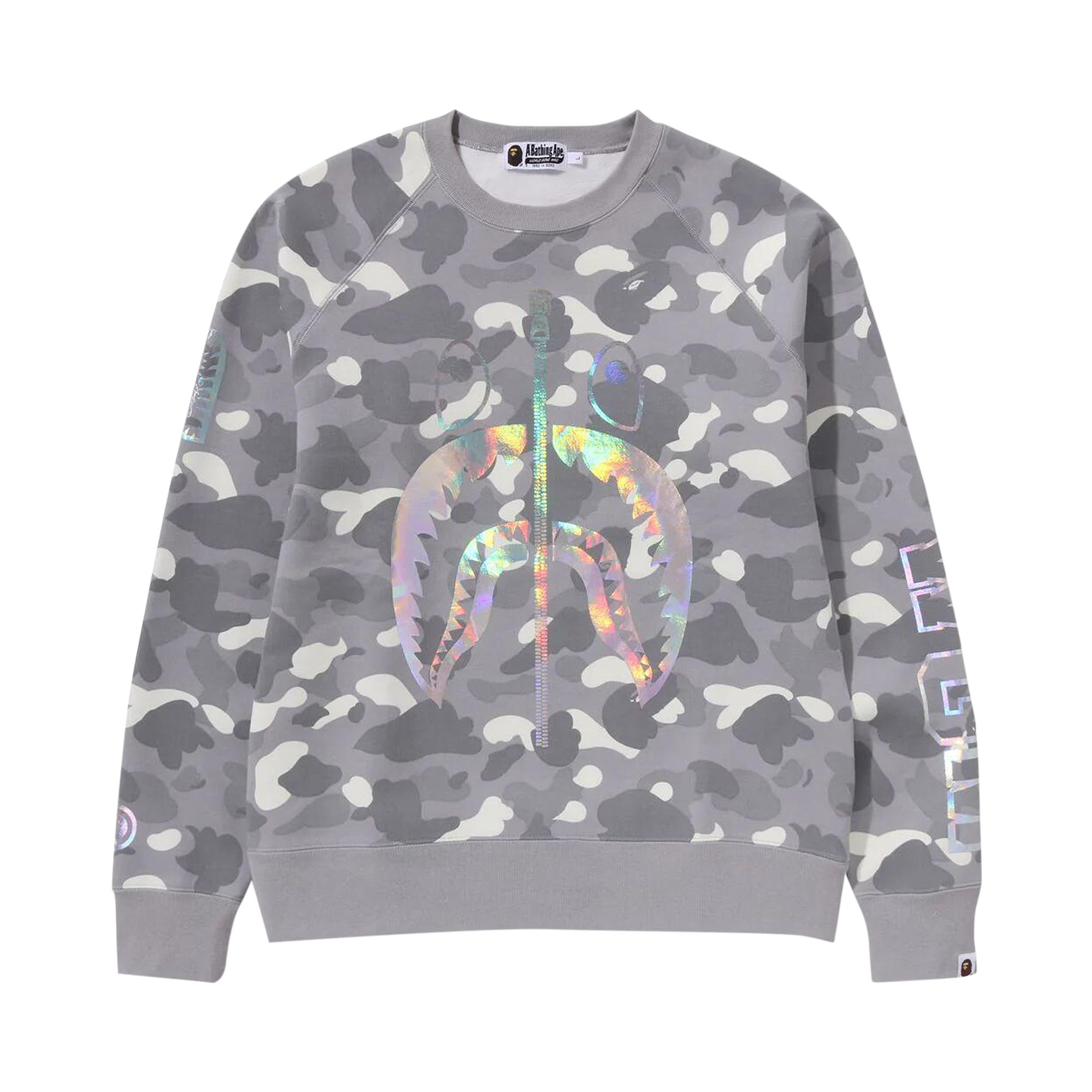 BAPE City Camo Shark Crewneck 'Grey' | Men's Size XL