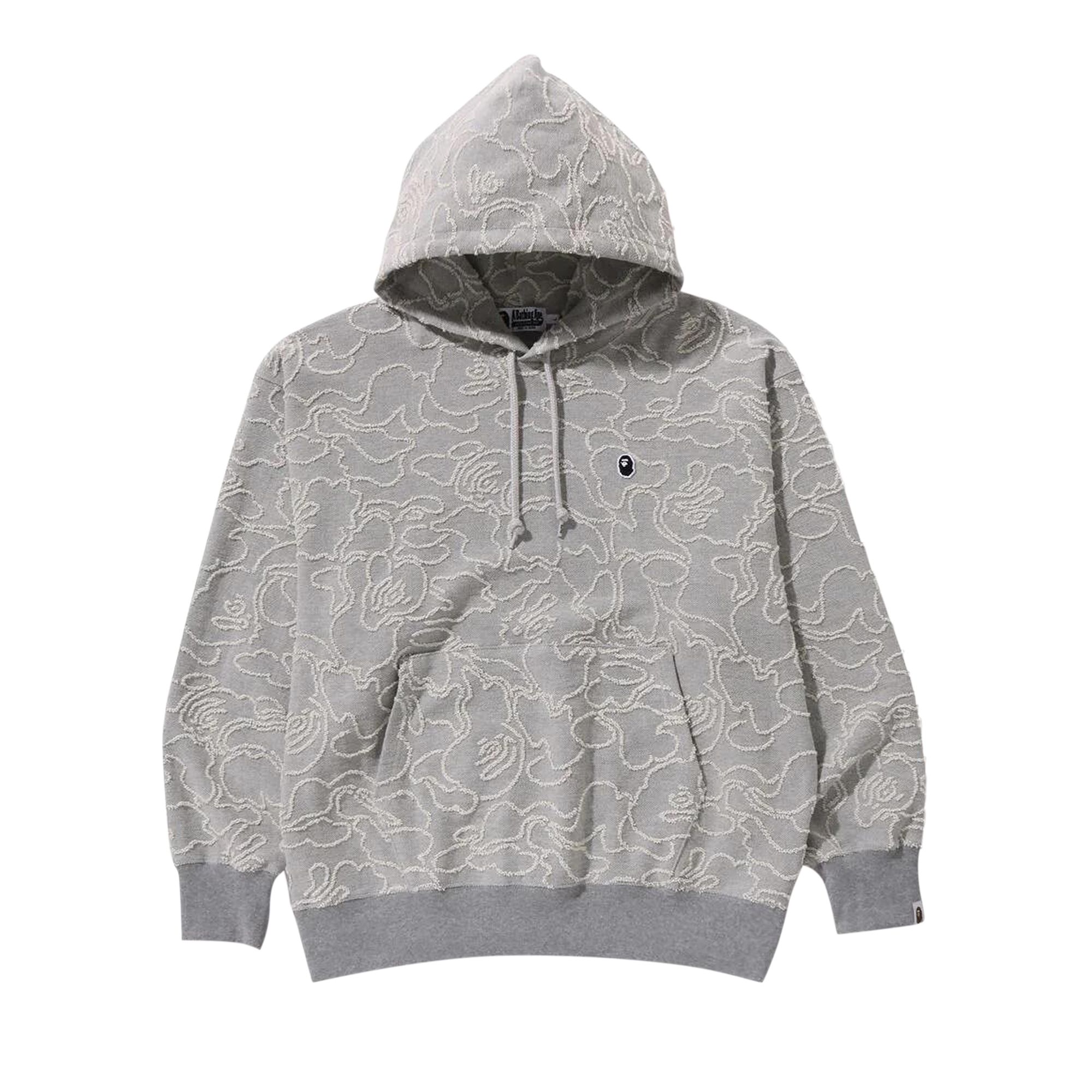 BAPE Neon Camo Jacquard Relaxed Fit Pullover Hoodie 'Ivory' | Cream | Men's Size XL