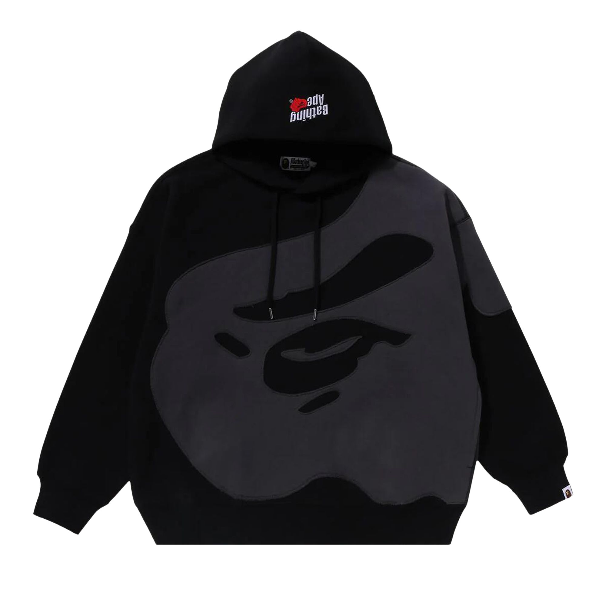 Pre-owned Bape Head Patch Pullover Hoodie 'black'