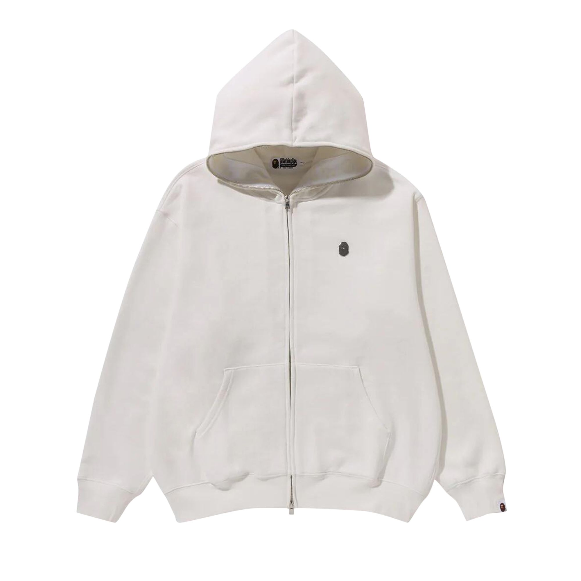 BAPE Metal One Point Full Zip Hoodie 'Ivory' | Cream | Men's Size 2XL