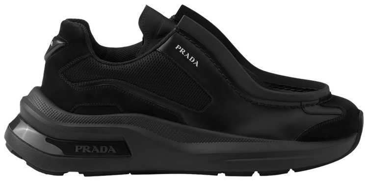 Prada Systeme Brushed Leather Sneaker 'Black'