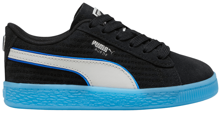 PlayStation x Puma Suede Little Kid Black Glacial Grey