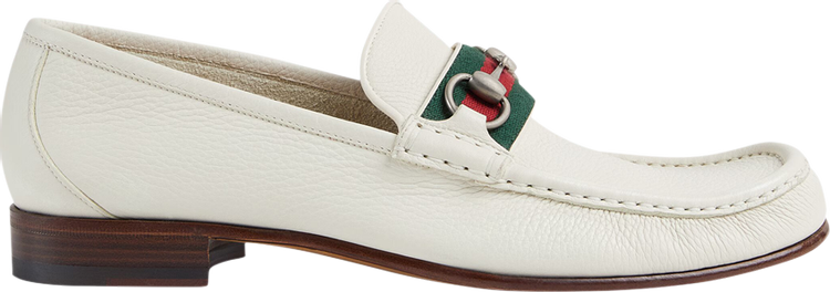 Gucci Web Stripe Horsebit Loafer White