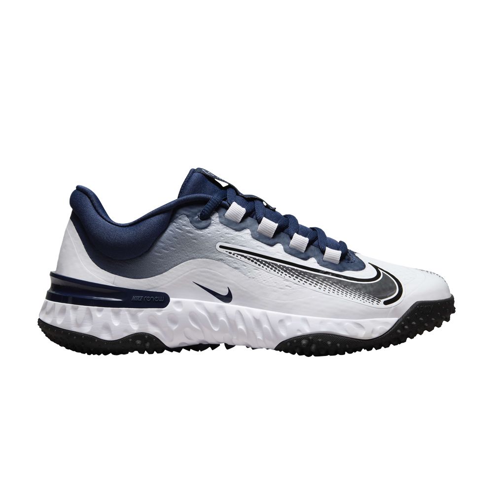 Nike Wmns Alpha Huarache Elite 4 TF 'Midnight Navy White' | Blue | Women's Size 7 - FD2746-400