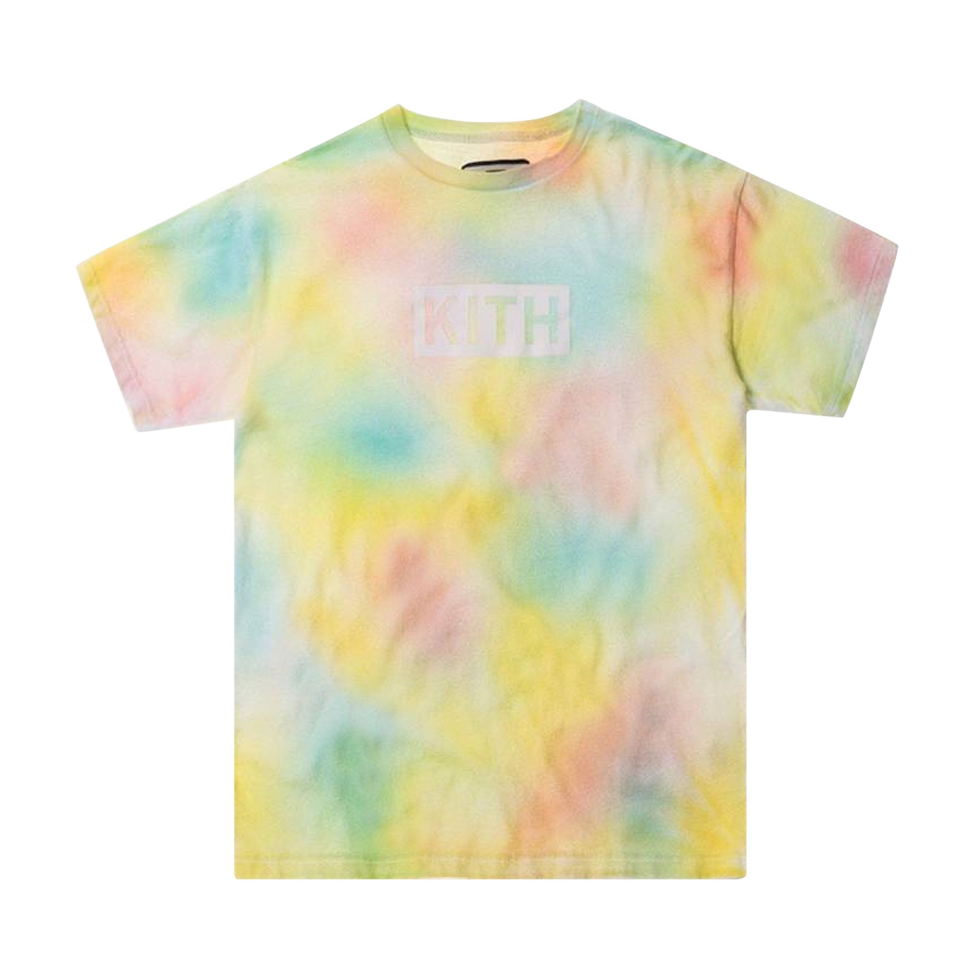 Pre-owned Kith Tie Dye Box Logo Tee 'yellow' | Men's Size L