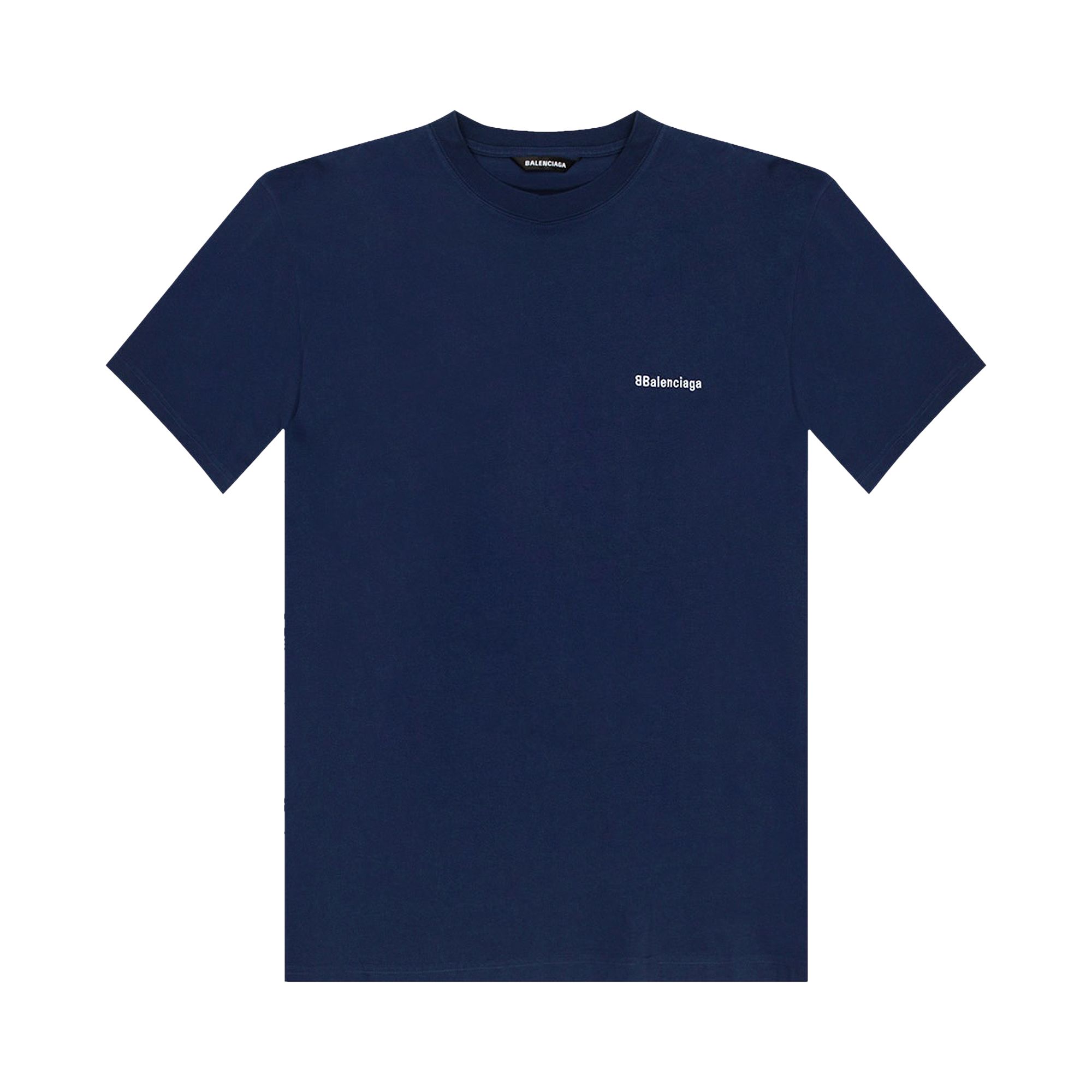 Balenciaga Corporate Logo Tee 'Nautical Blue/White' | Men's Size 2XL