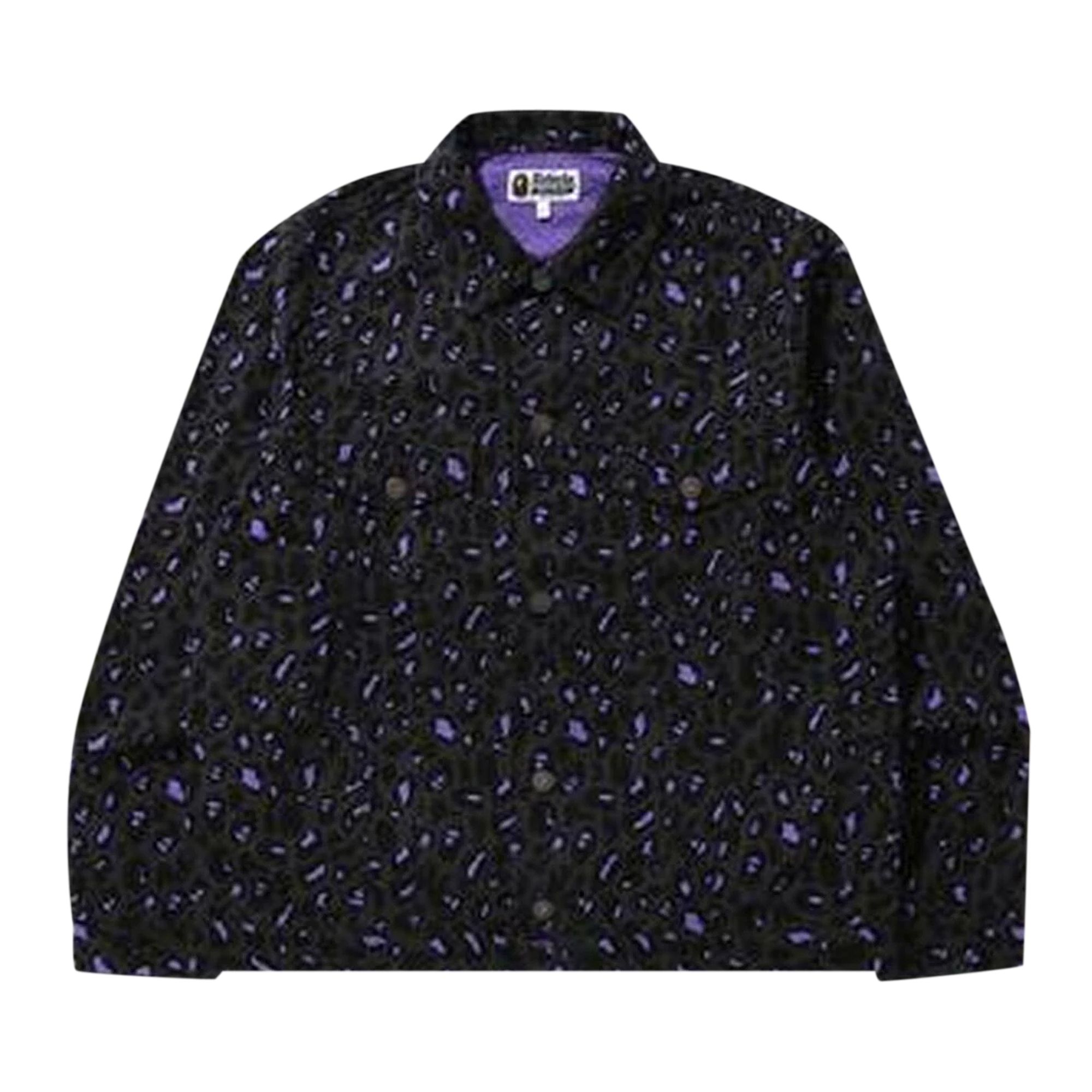 BAPE Leopard Tracket Jacket 'Black' | Men's Size M