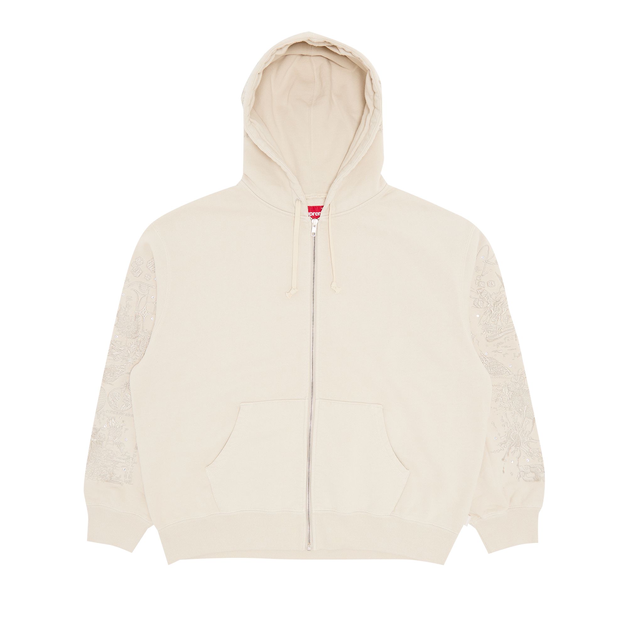 Supreme AOI Zip Up Hooded Sweatshirt 'Natural' | Cream | Men's Size 2XL