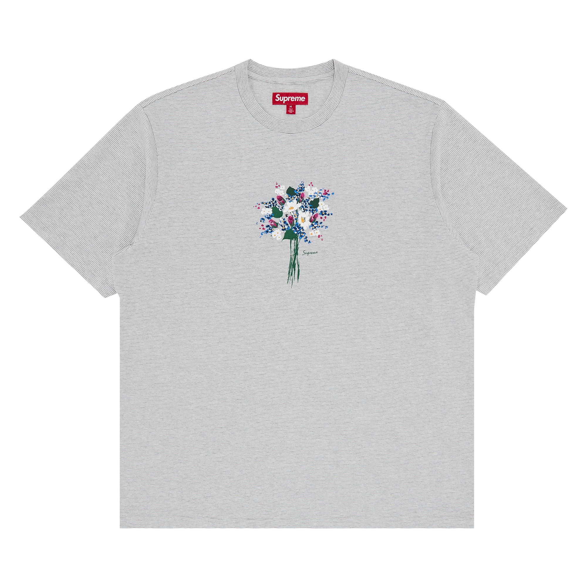 Pre-owned Supreme Bouquet Short-sleeve Top 'stripe' In Grey