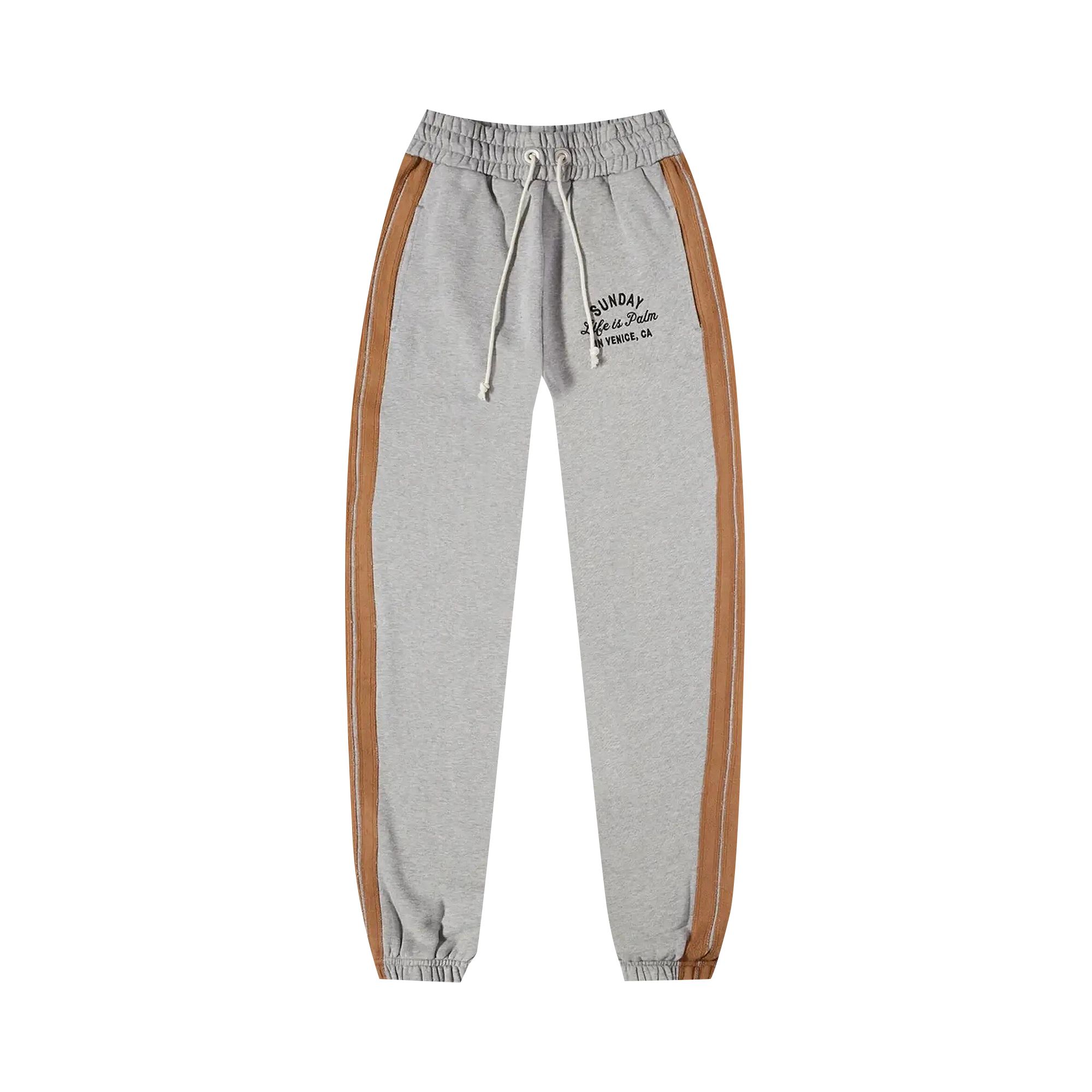Palm Angels Sunday Sweatpants 'Melange Grey/Black' | Men's Size M