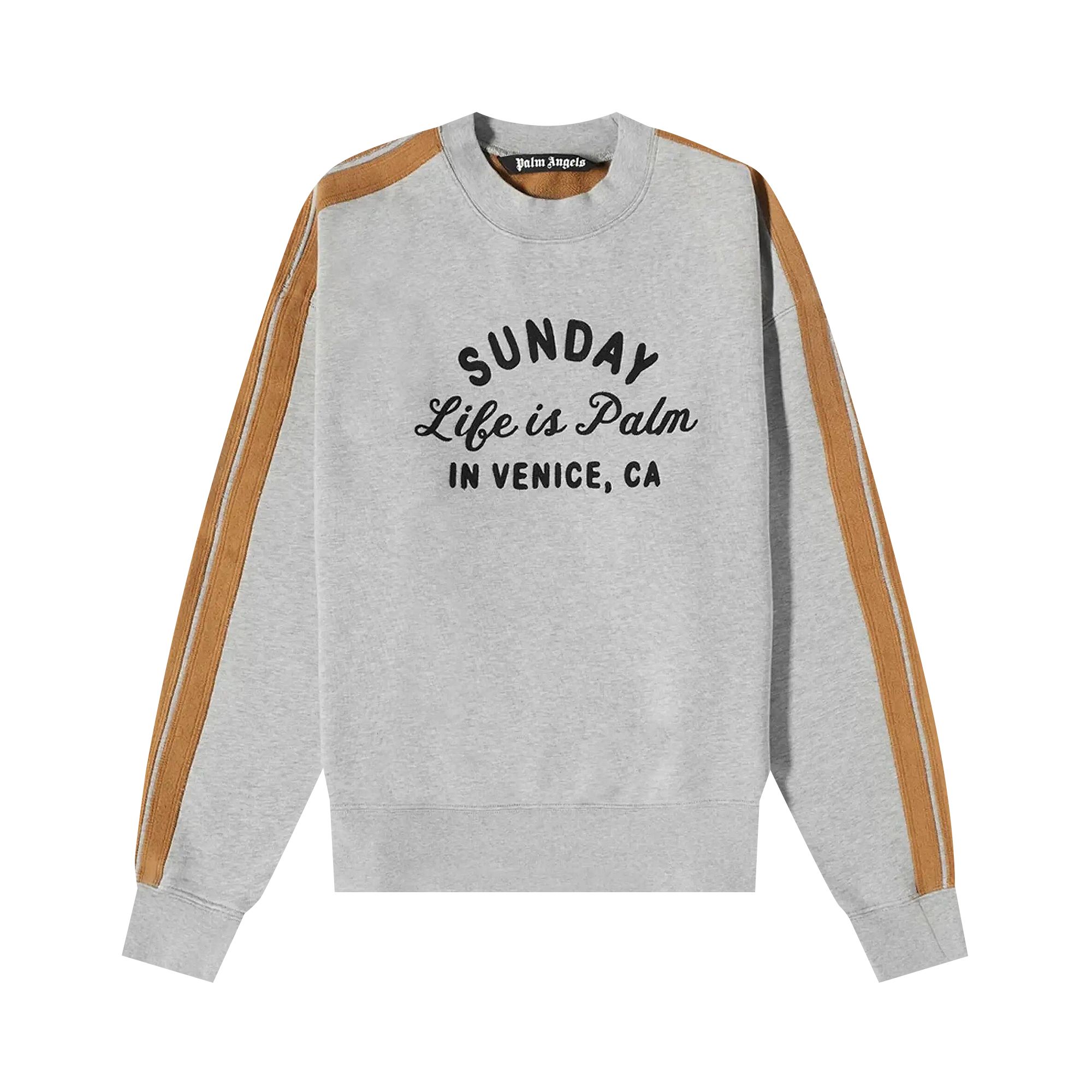 Palm Angels Sunday Crew 'Melange Grey/Black' | Men's Size M