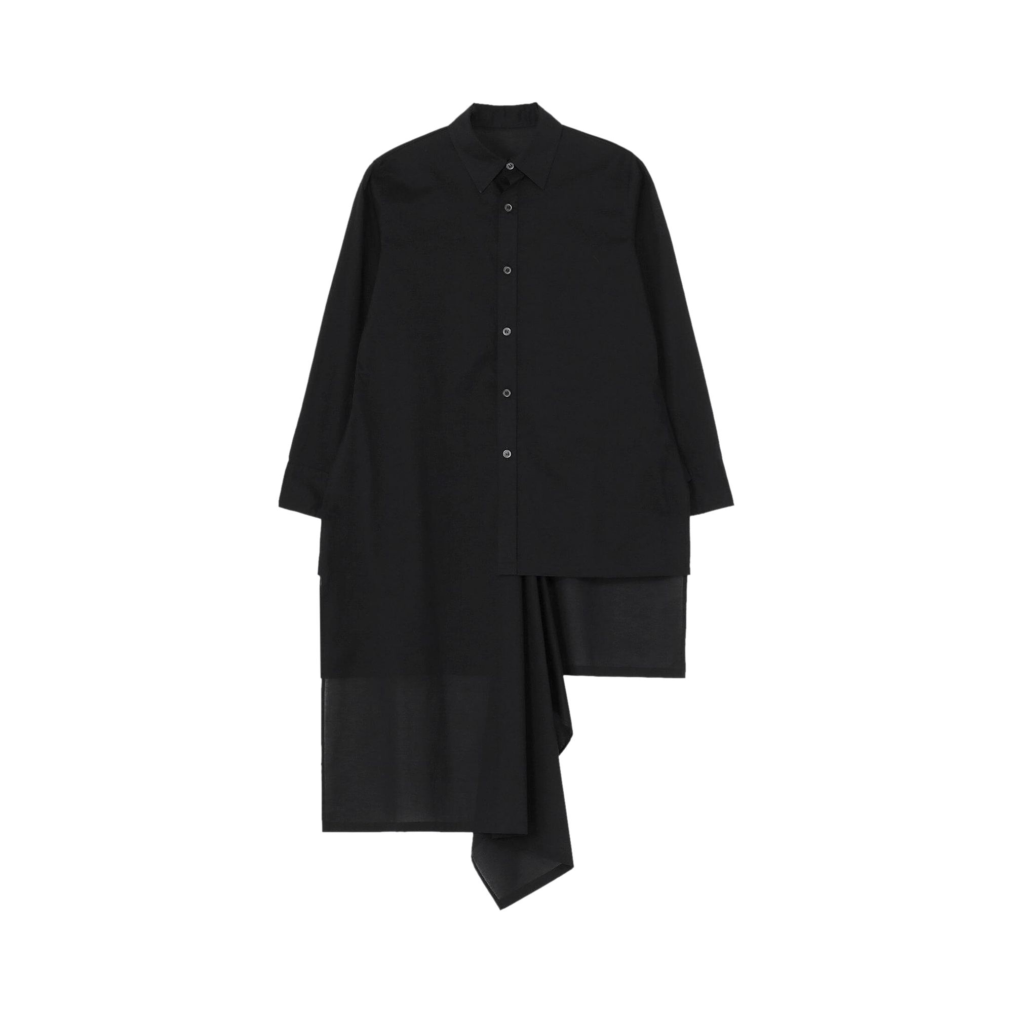 Pre-owned Yohji Yamamoto Asymmetric Long Blouse 'black' | Women's Size 2