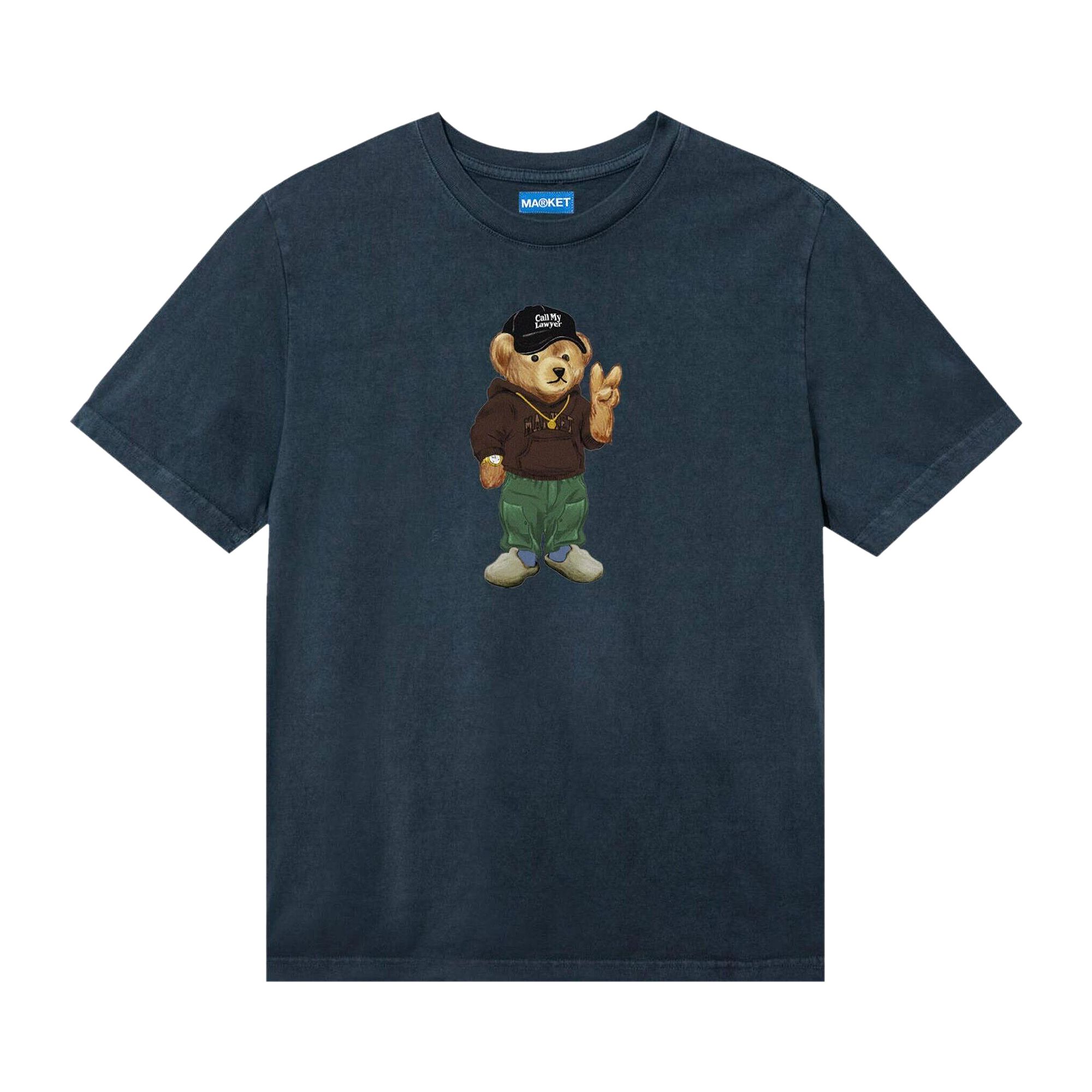 Pre-owned Market Peace Bear T-shirt 'washed Black' | Men's Size S