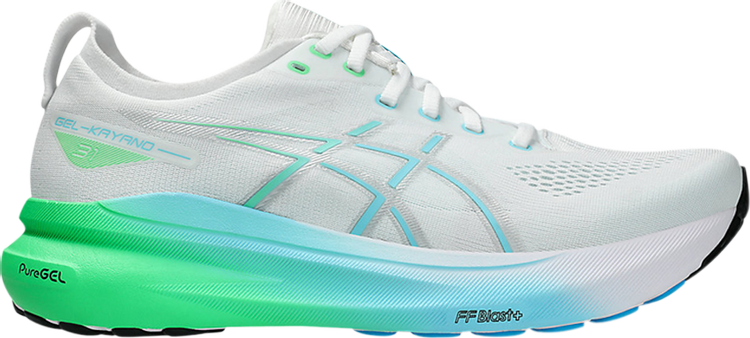 Gel Kayano 31 White Bright Cyan