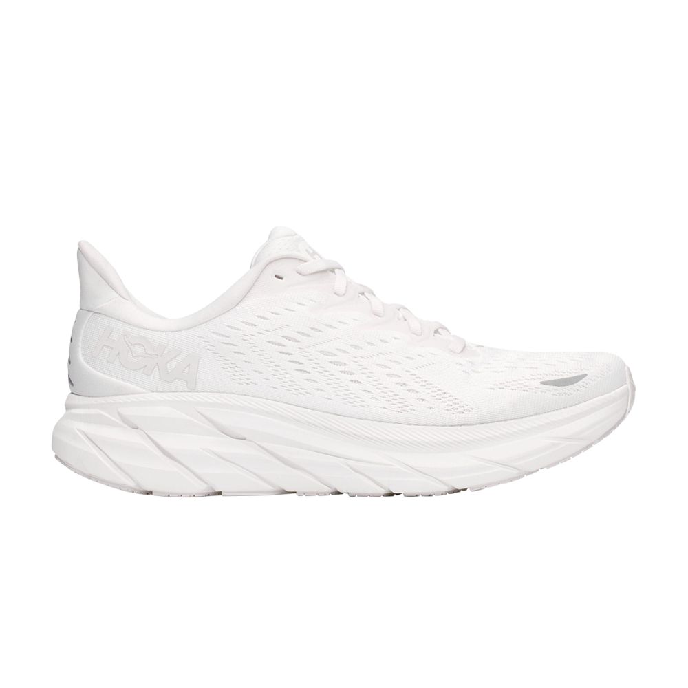 Pre-owned Hoka Wmns Clifton 8 Wide 'white'