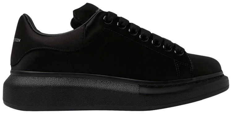 Alexander McQueen Wmns Oversized Sneaker Black Satin