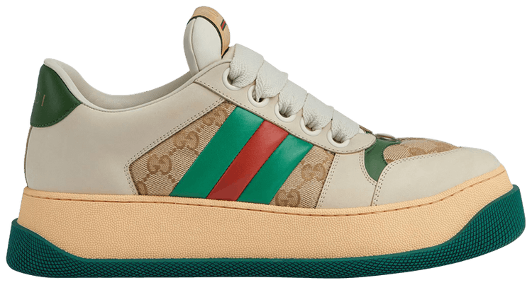 Size 6.0 Gucci Screener GG Motif Beige Green