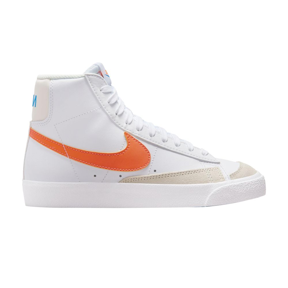 Pre-owned Nike Blazer Mid '77 Gs 'white Total Orange' | Kid's Size 6.5