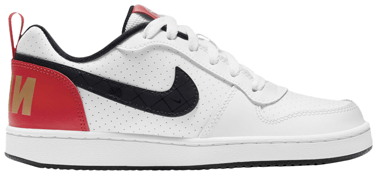 Size 3.5 Court Borough Low GS White University Red Gold