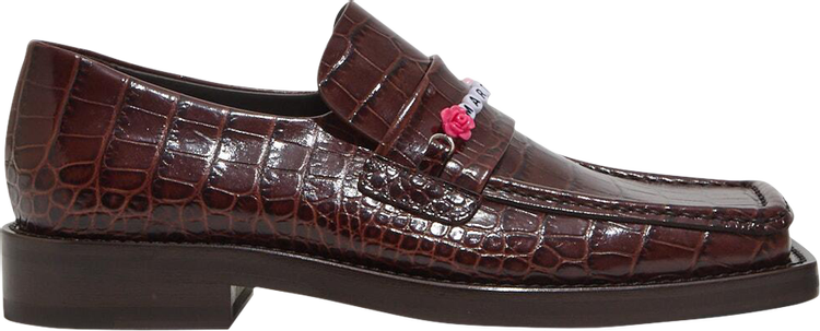 Martine Rose Beaded Square Toe Loafer 'Brown'