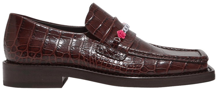 Martine Rose Beaded Square Toe Loafer Brown