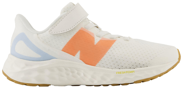 New Balance Fresh Foam Arishi v4 Bungee Lace Top Strap Little Kid Wide Sea Salt Gulf Red