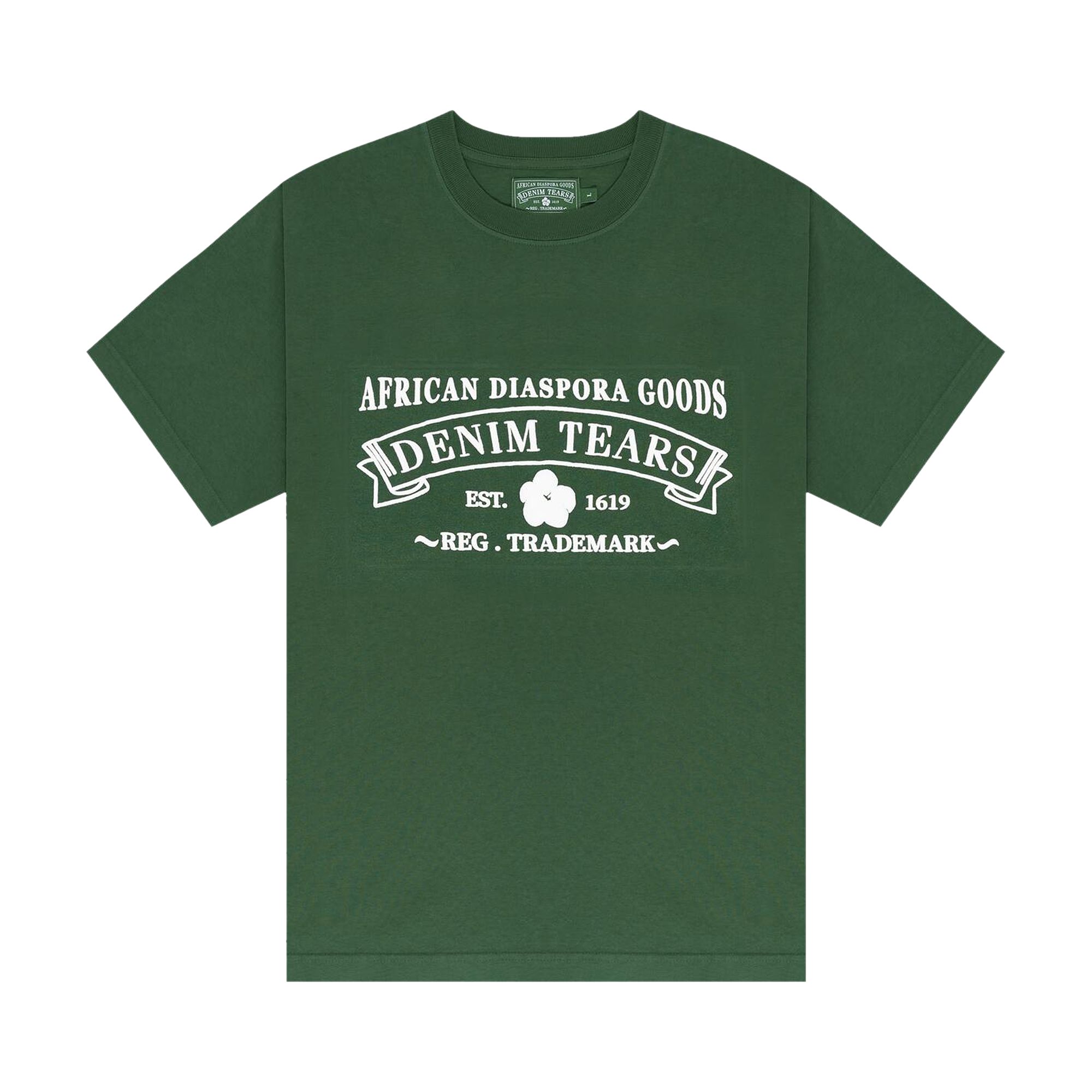 Pre-owned Denim Tears Adg Tee 'washed Green'