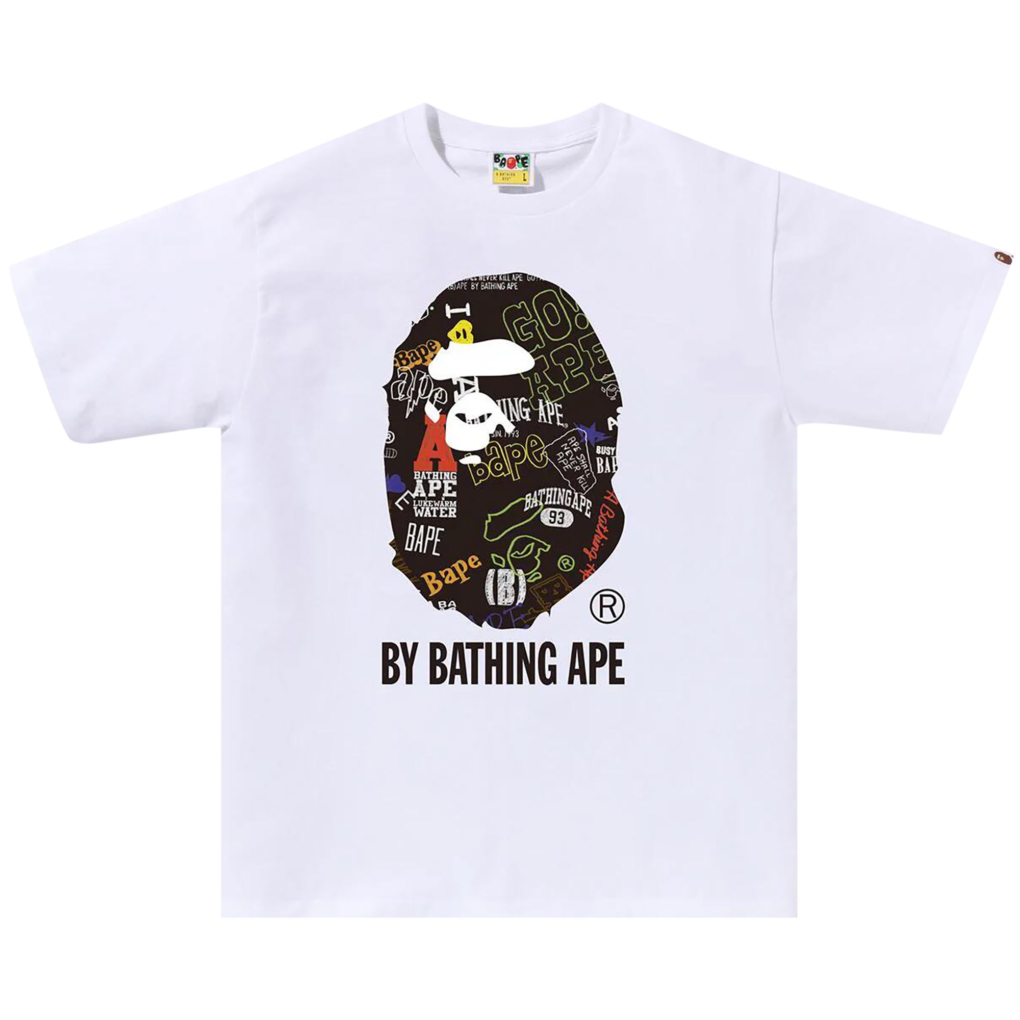 BAPE Hand Draw Pattern By Bathing Ape Tee 'White' | Men's Size L