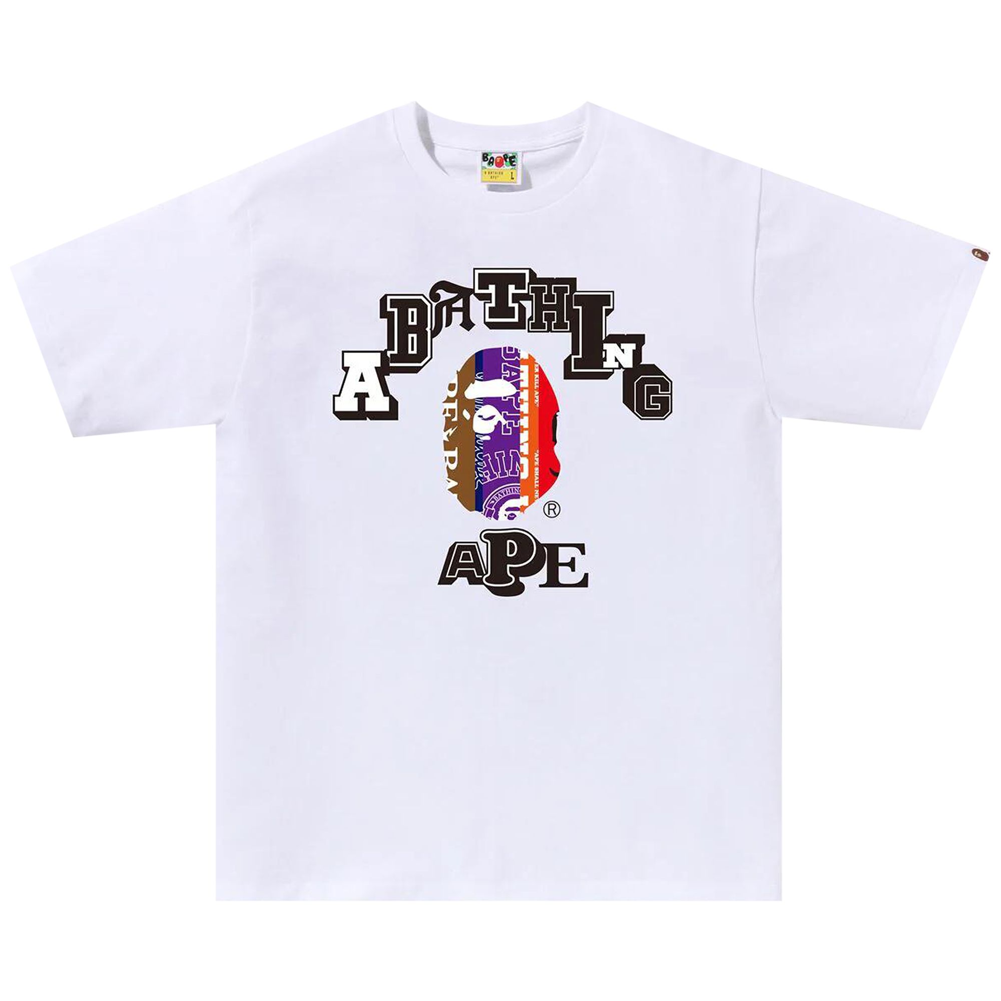 BAPE Fans Scarf College Tee 'White' | Men's Size XL