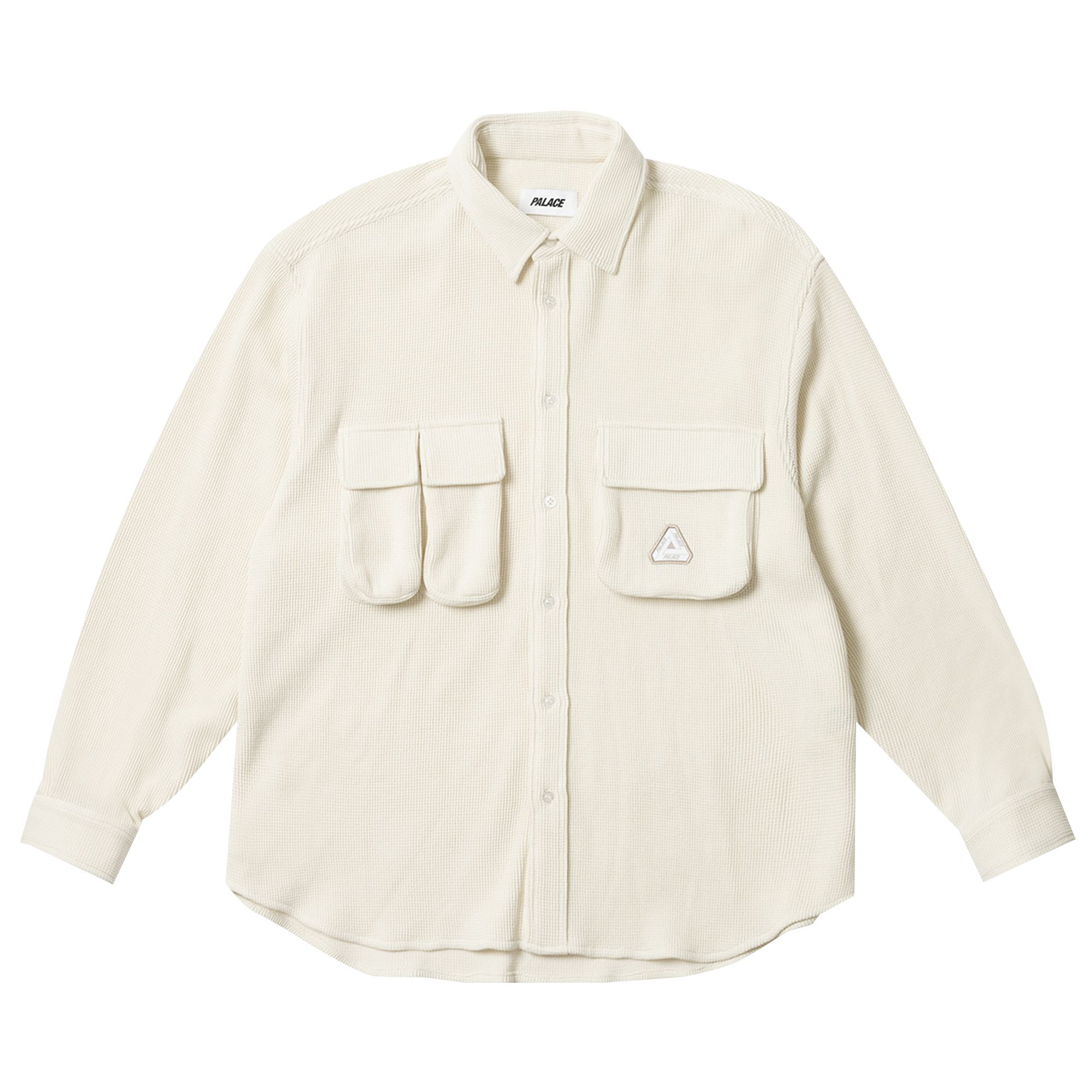 Pre-owned Palace Waffle Shirt 'off White' In Cream